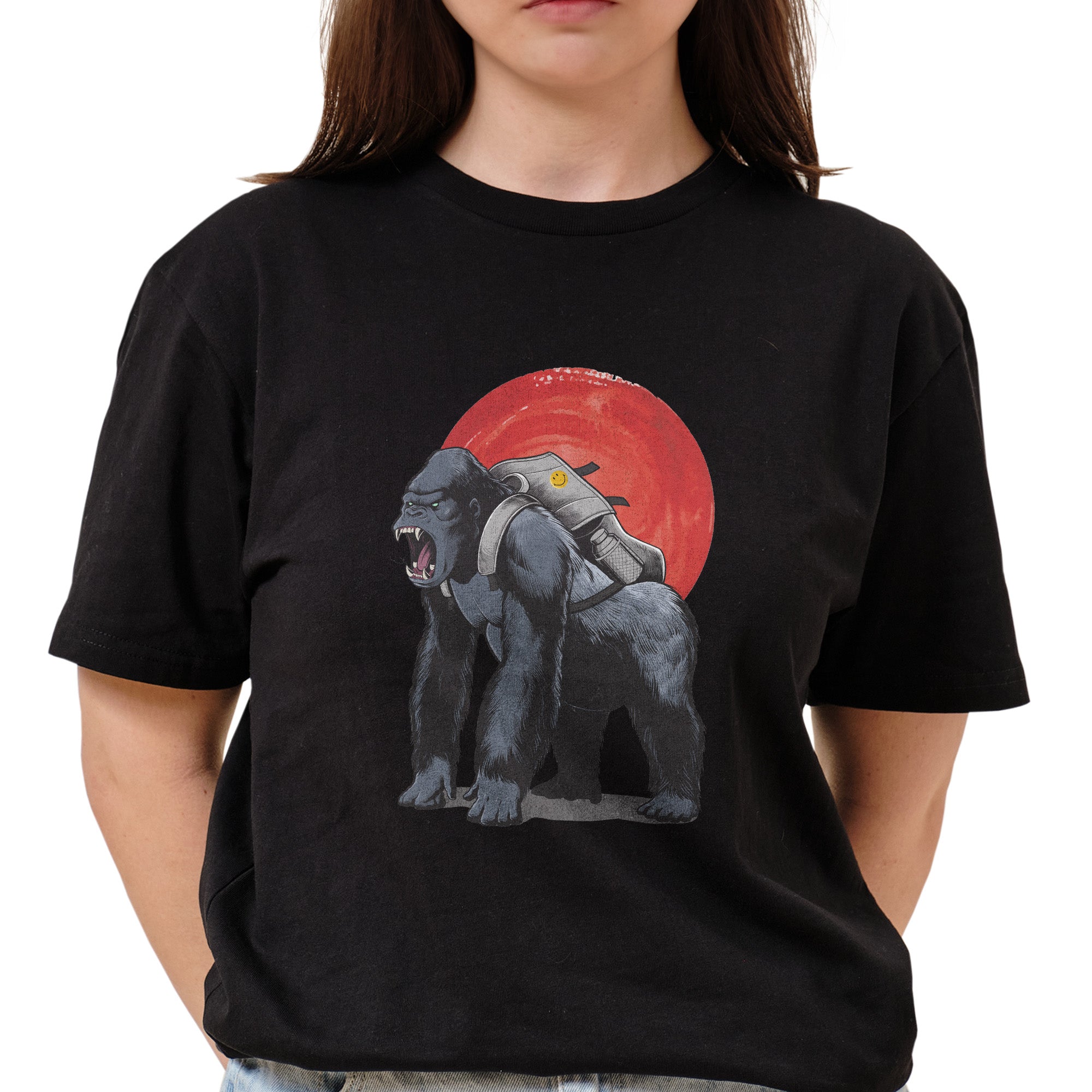 Silver Backpack Gorilla T-Shirt