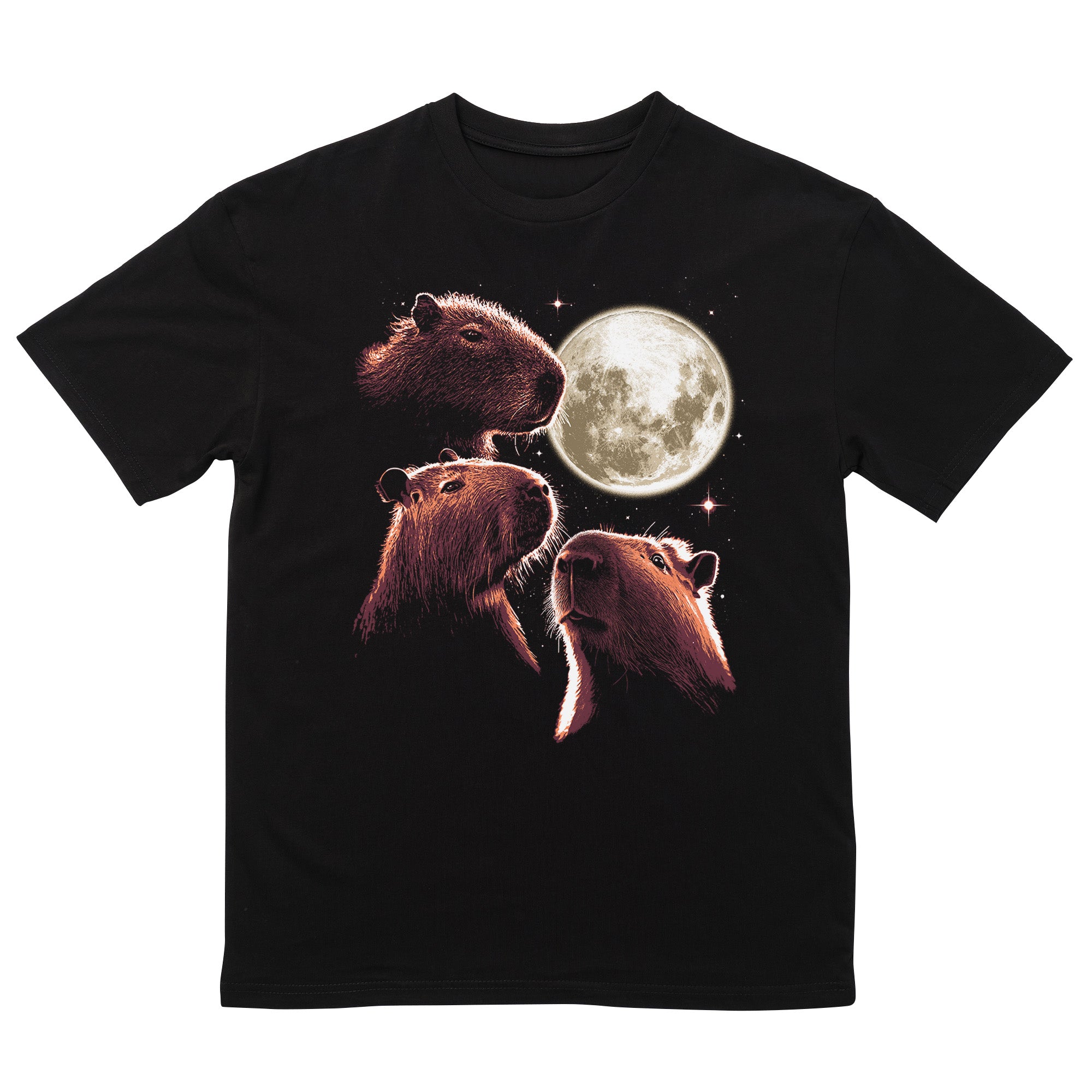 Three Capybara Moon T-Shirt