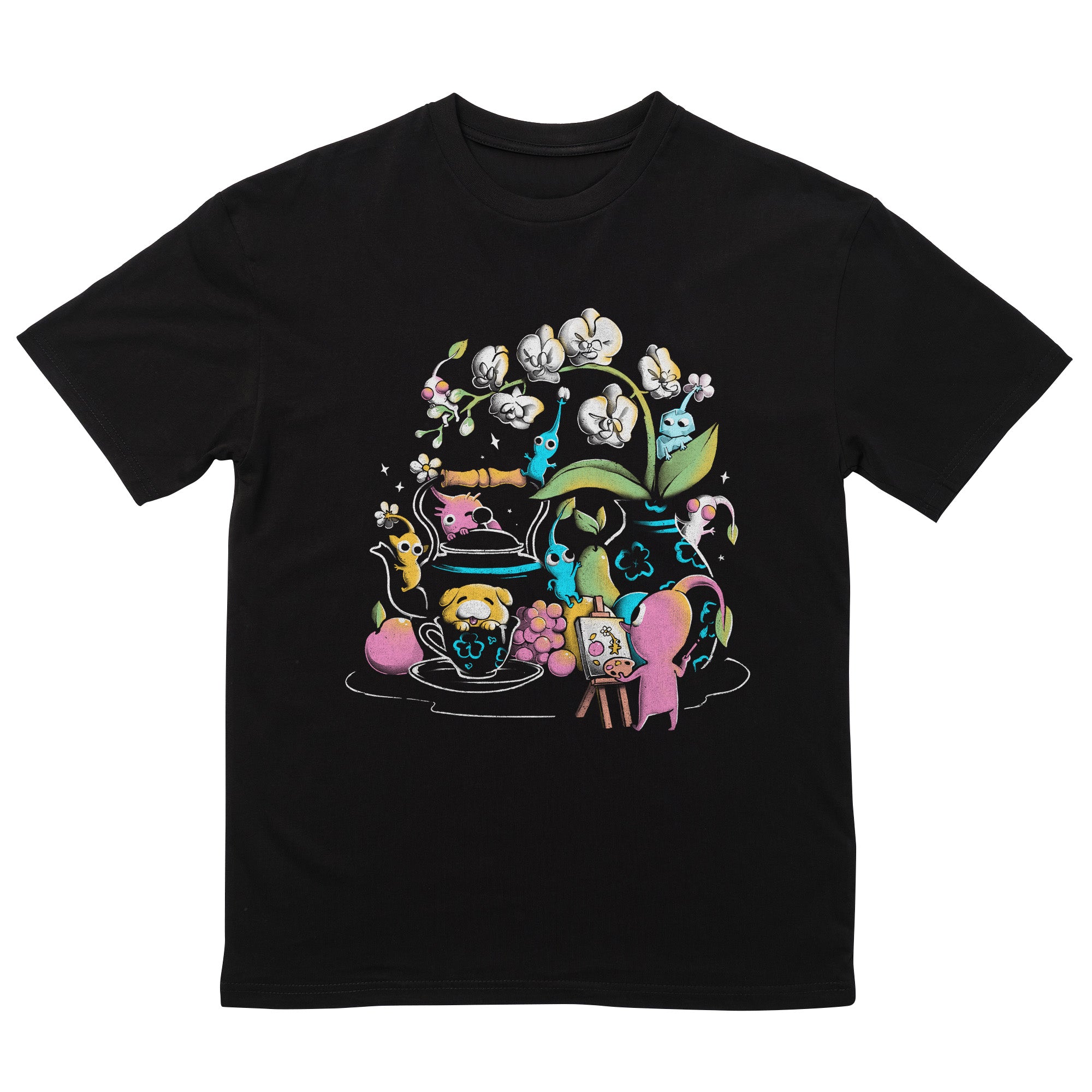 Tiny Artists Geek Cute Video Game Plants Painting Gift T-Shirt