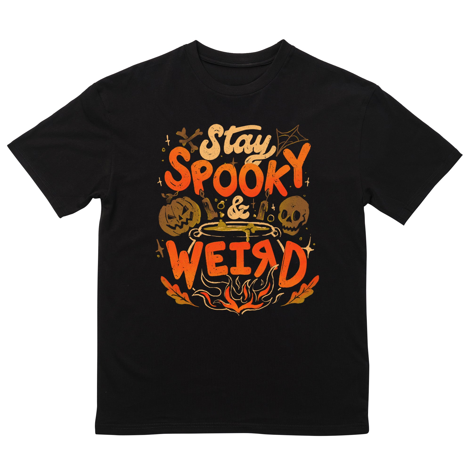 Stay Spooky and Weird - Dark Cute Evil Halloween Pumpkin T-Shirt