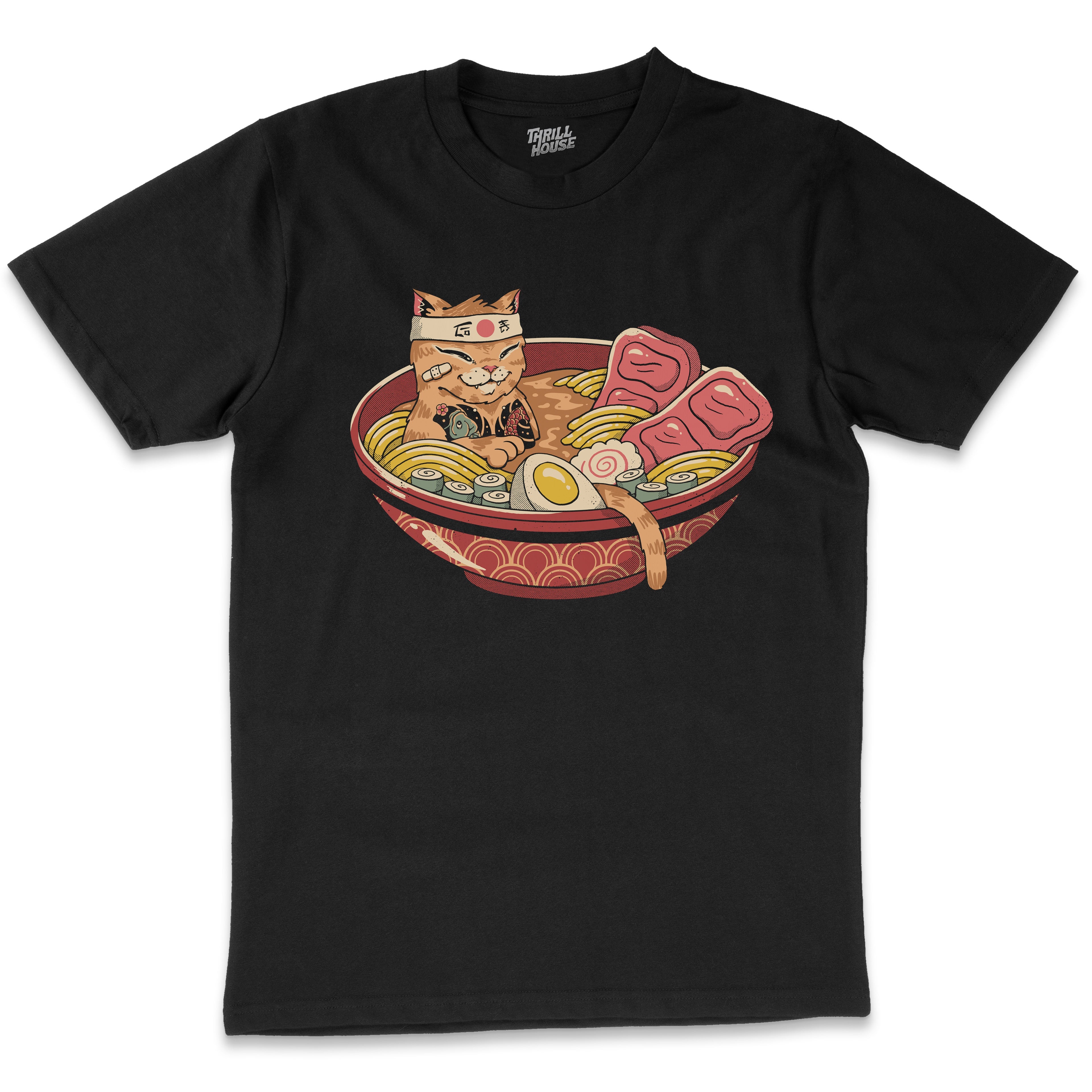 Ramen Meowster T-Shirt Australia Online Black