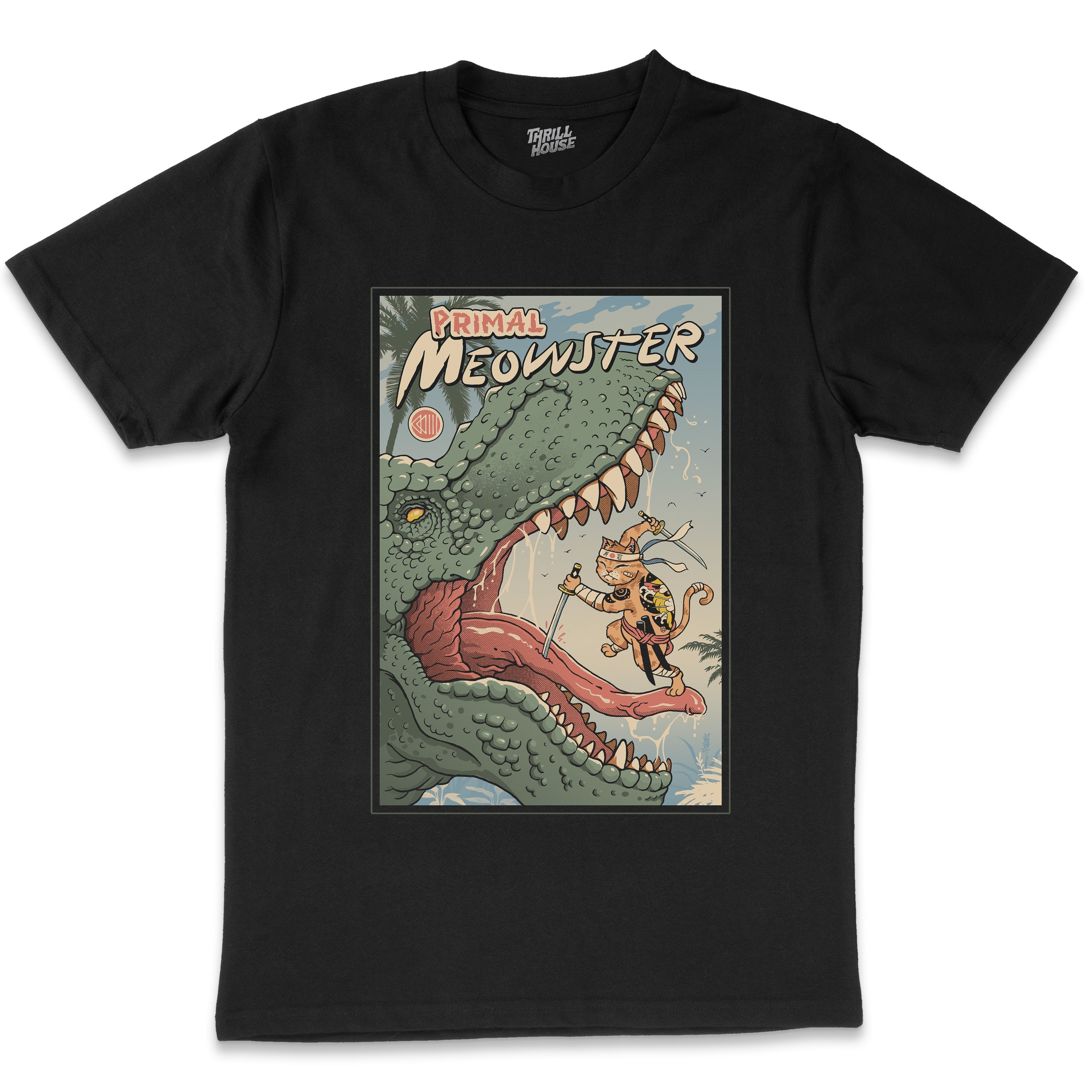 Primal Meowster T-Shirt Australia Online Black