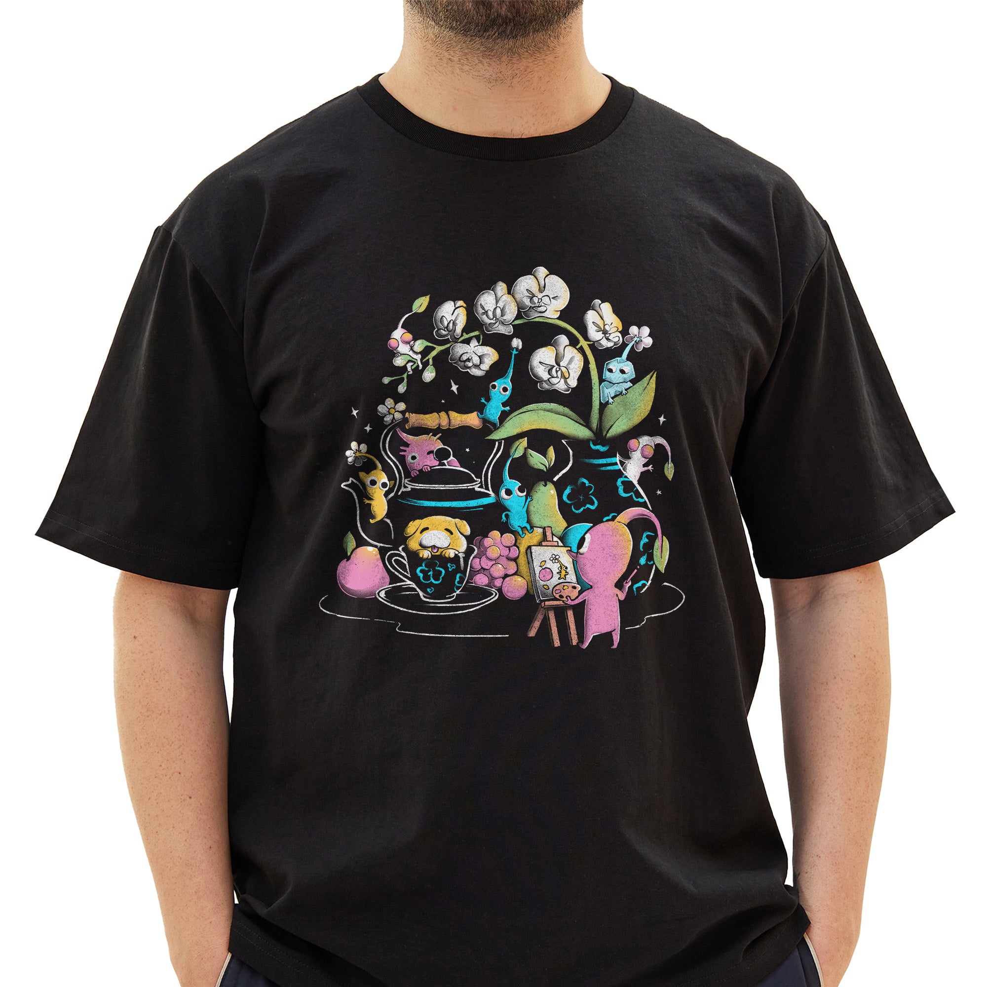 Tiny Artists Geek Cute Video Game Plants Painting Gift T-Shirt