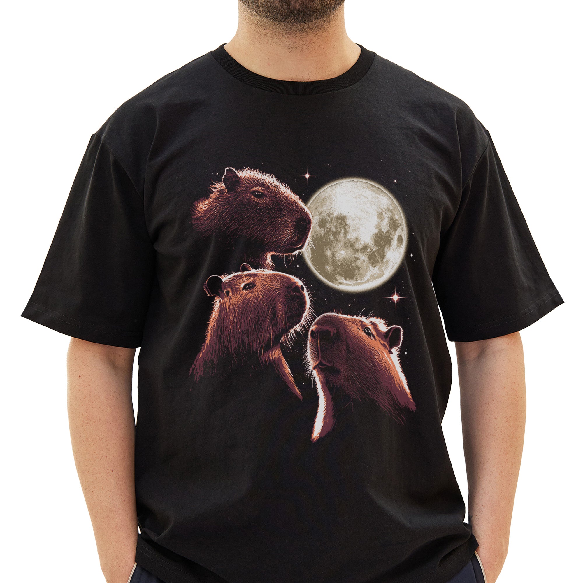 Three Capybara Moon T-Shirt