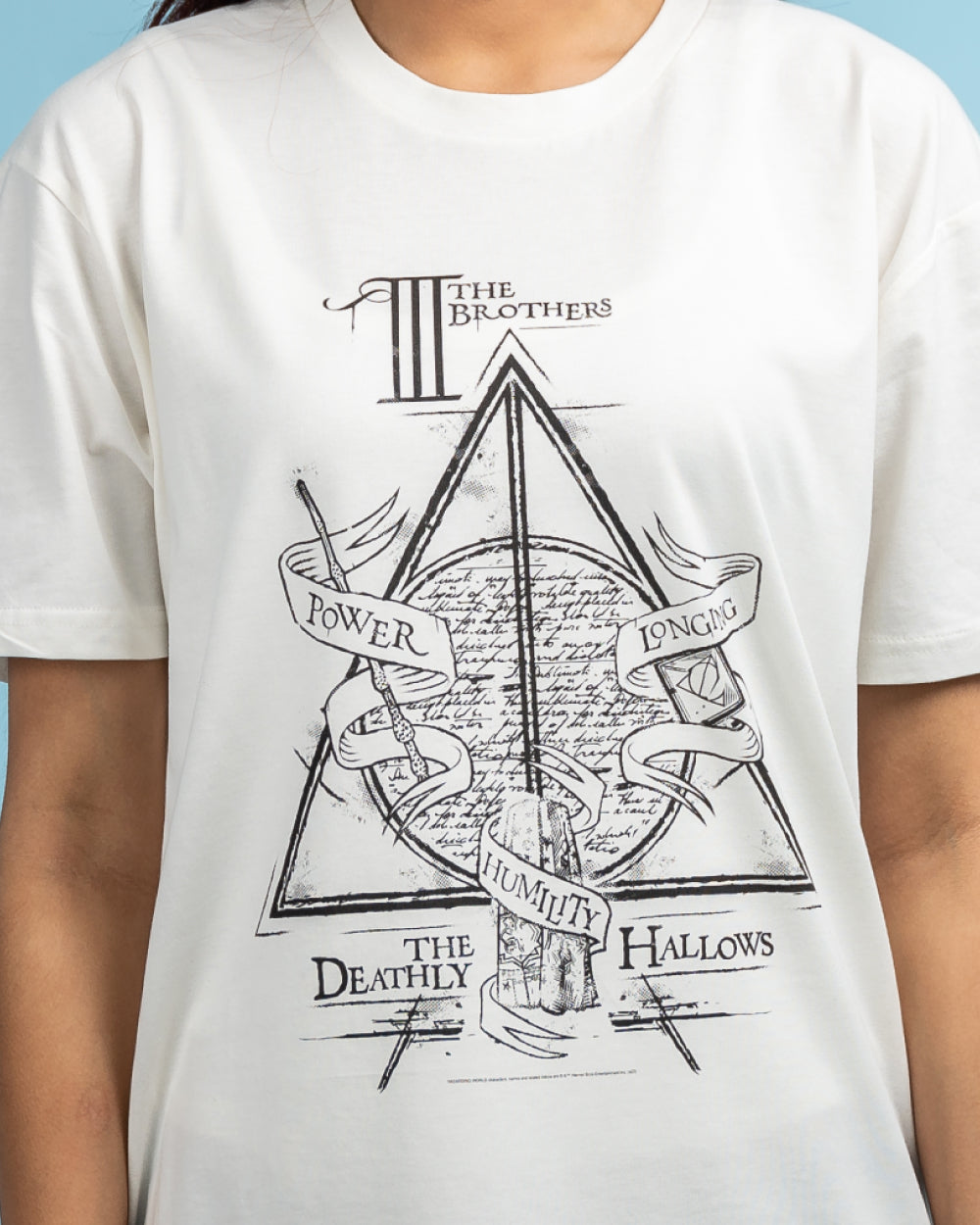 Deathly Hallows Logo Alt T-Shirt Australia Online #colour_white