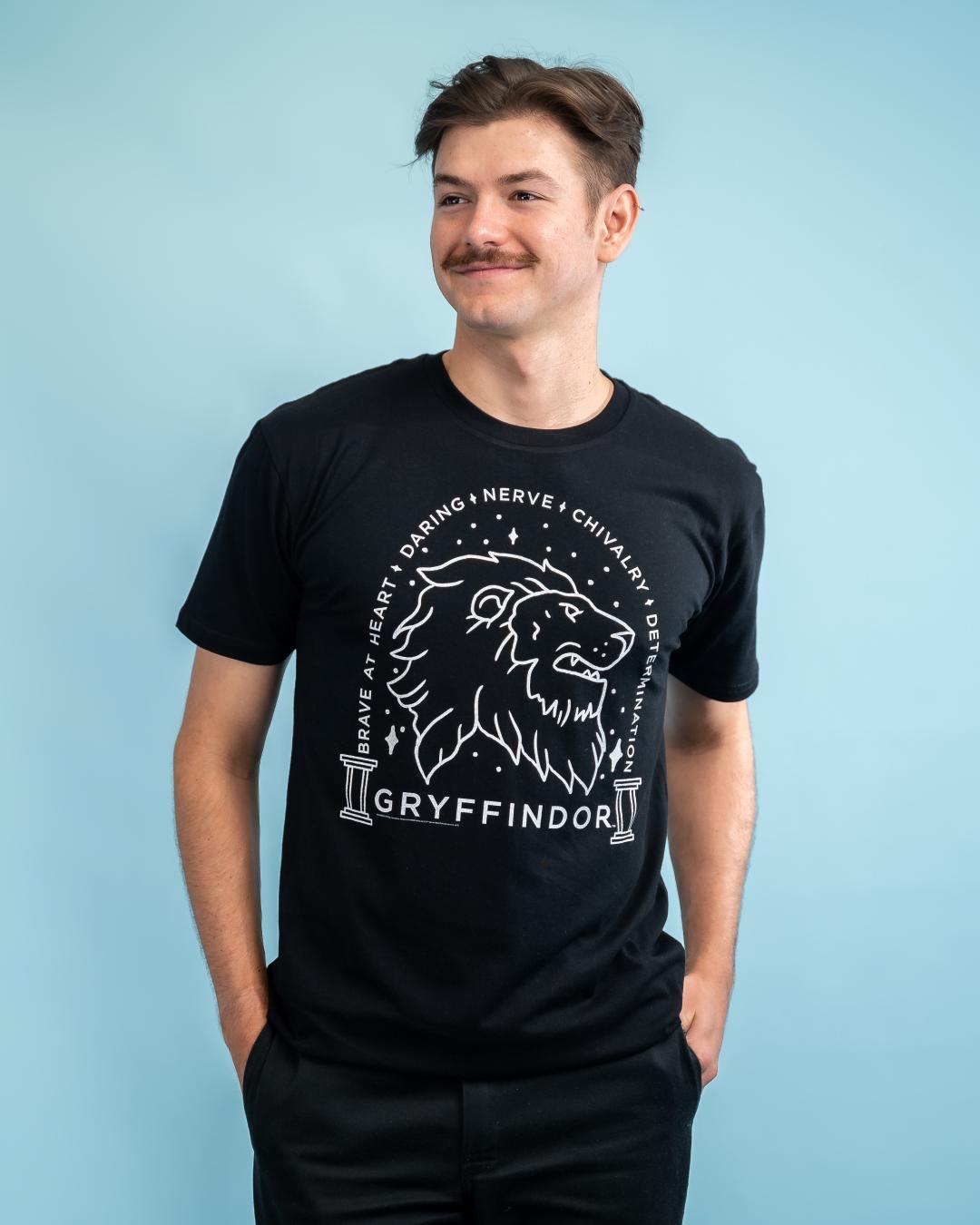 Gryffindor Monochrome T-Shirt Australia Online #colour_black