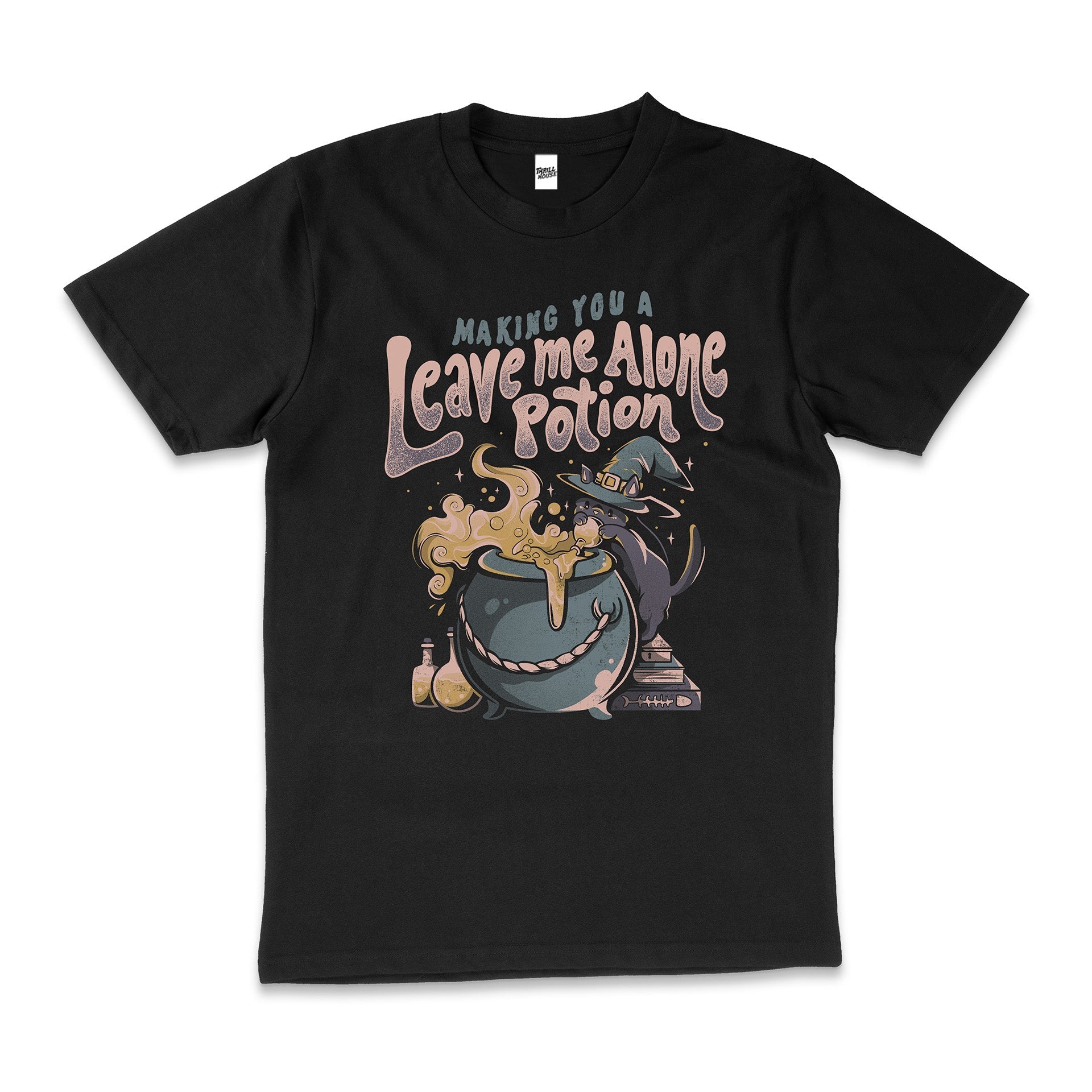Leave Me Alone Potion Funny Anti-Social Magic Spell Witch Cotton T-Shirt