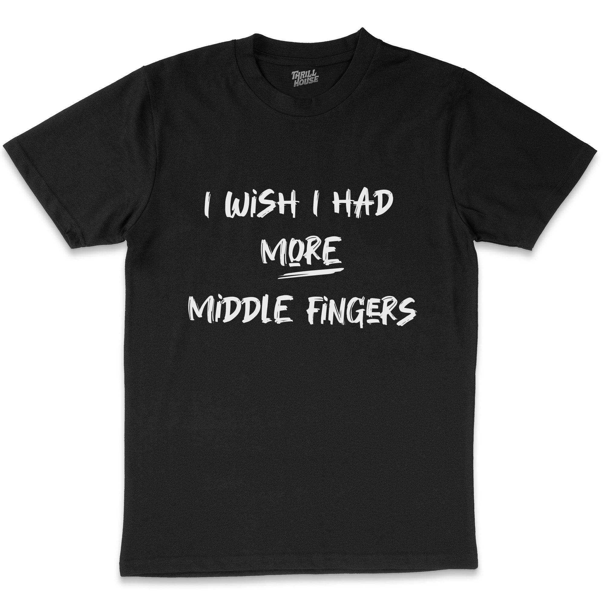 More Middle Fingers T-Shirt Australia Online White