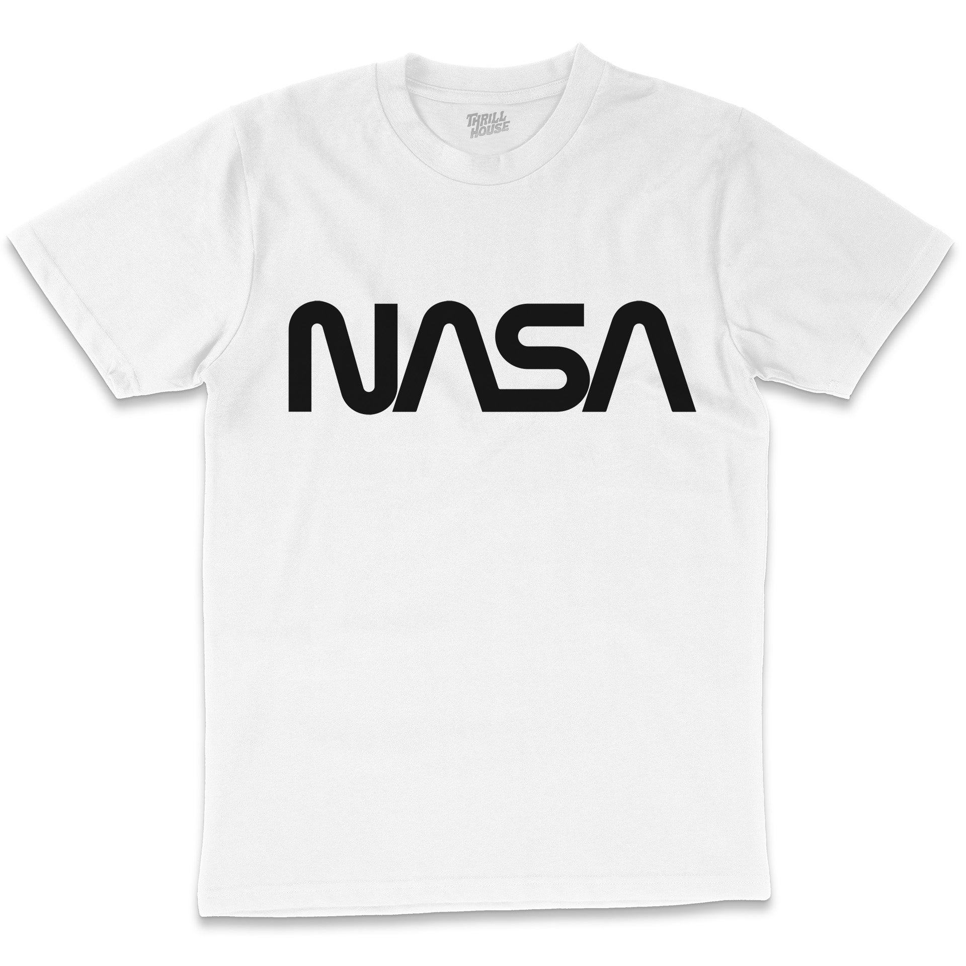 NASA Logotype USA Space Exploration Program Planets Solar System Geek Nerd Stripes Licensed T-Shirt