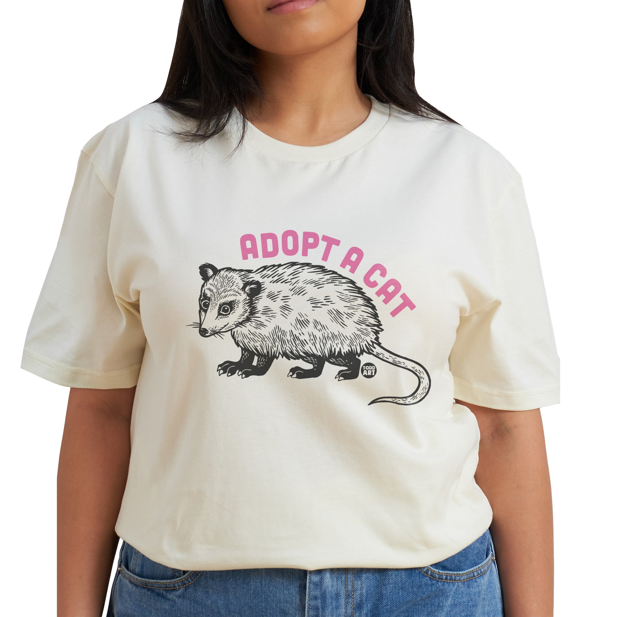 Adopt A Cat Possum T-Shirt