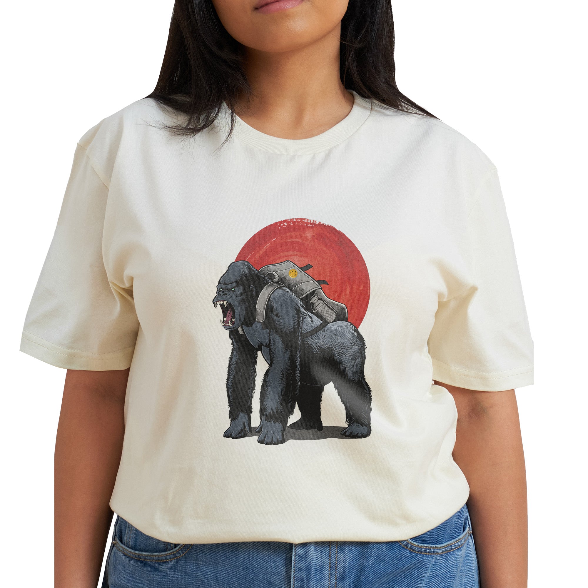 Silver Backpack Gorilla T-Shirt