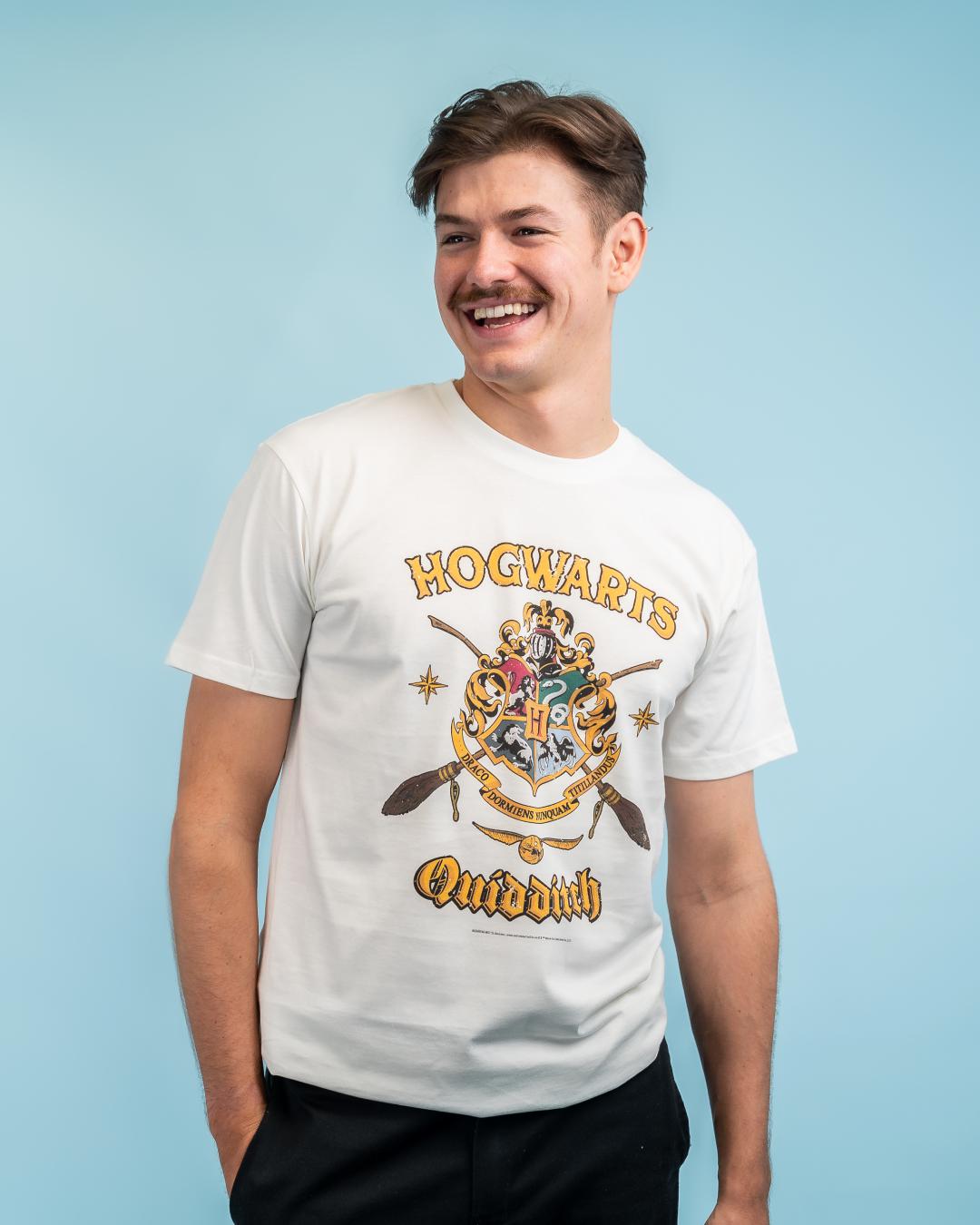 Harry Potter Hogwarts Quidditch Shield Witchcraft Wizardry School Officially Licensed Cotton T-Shirt