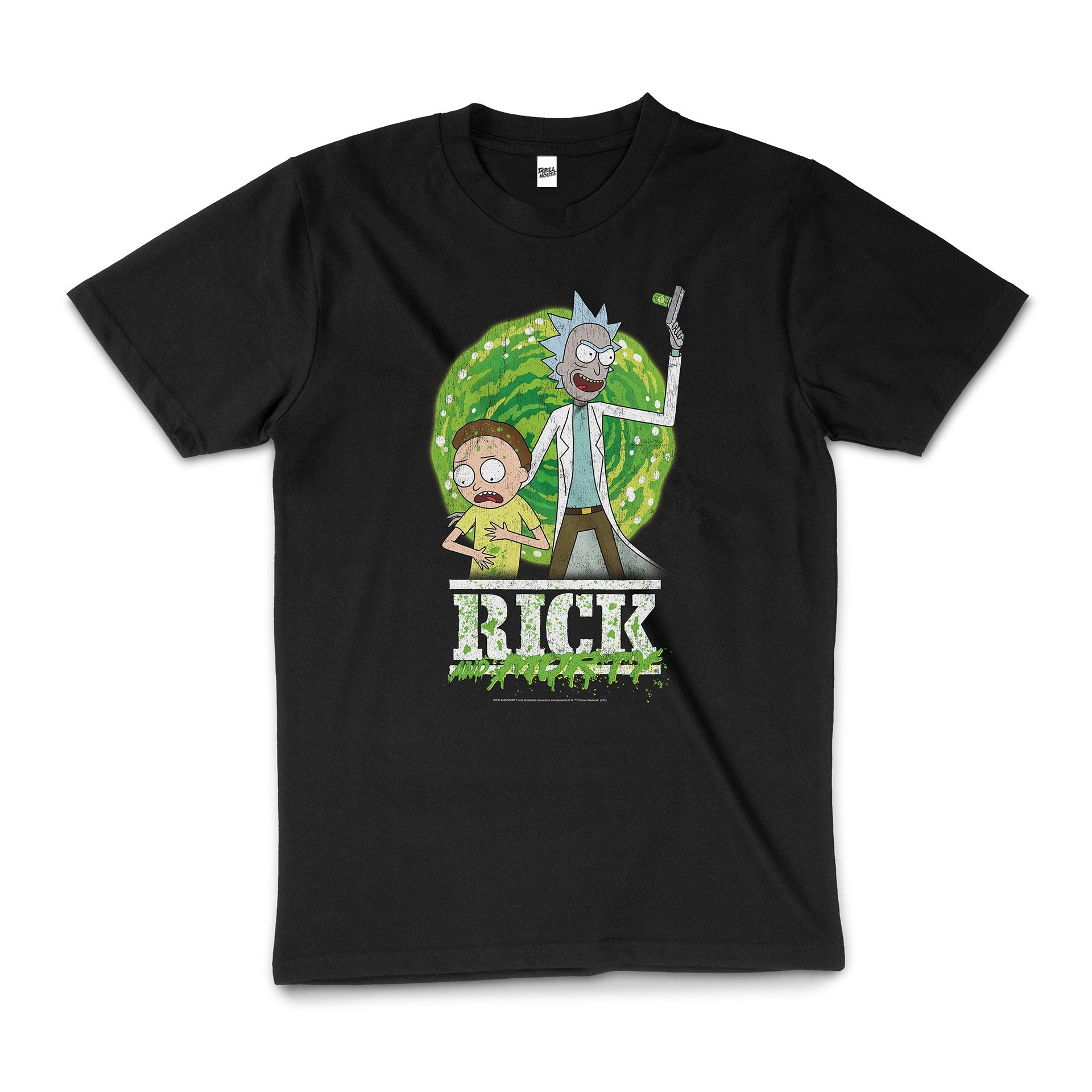 Rick and Morty Splatter Funny Cartoon Licensed Cotton T-Shirt