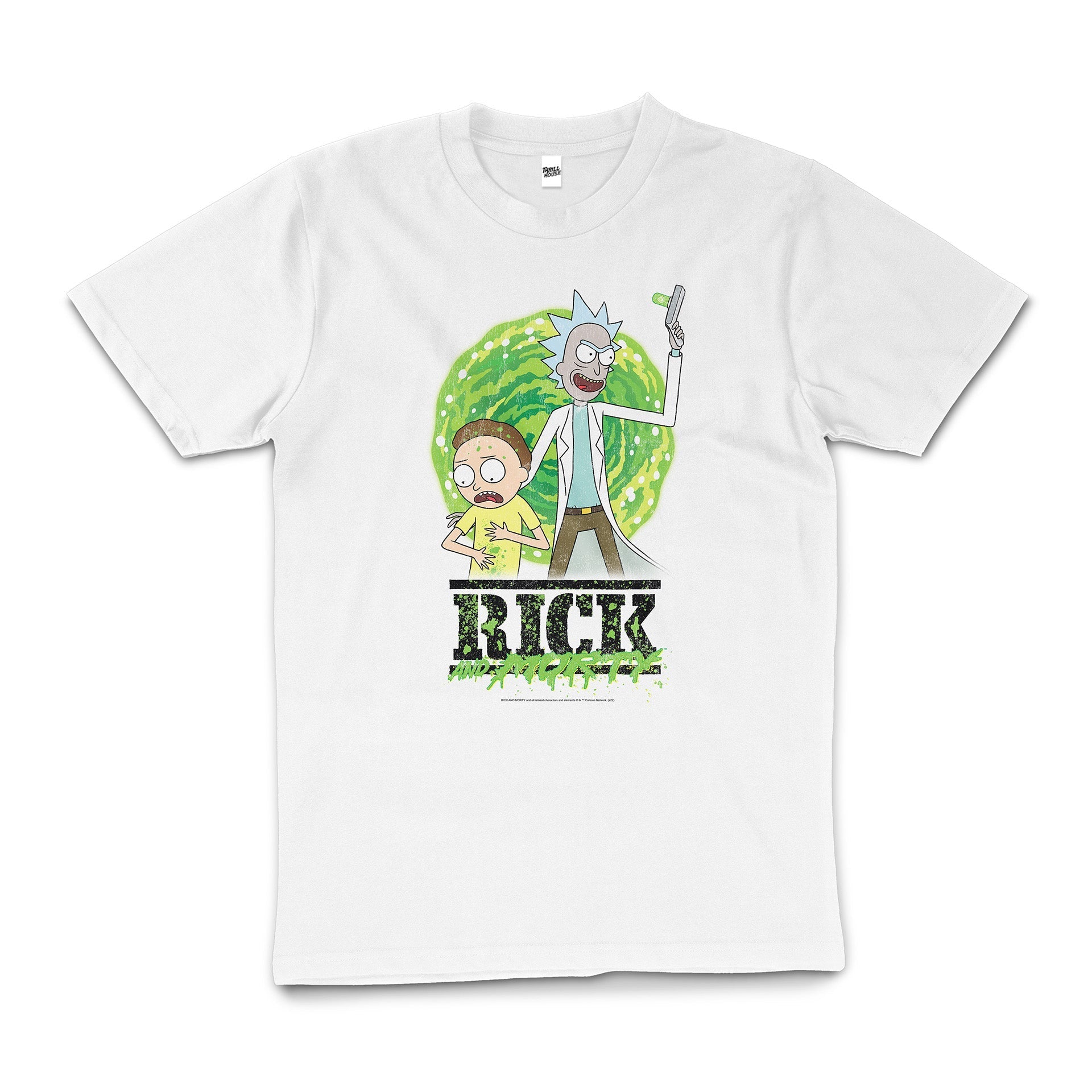 Rick and Morty Splatter Funny Cartoon Licensed Cotton T-Shirt