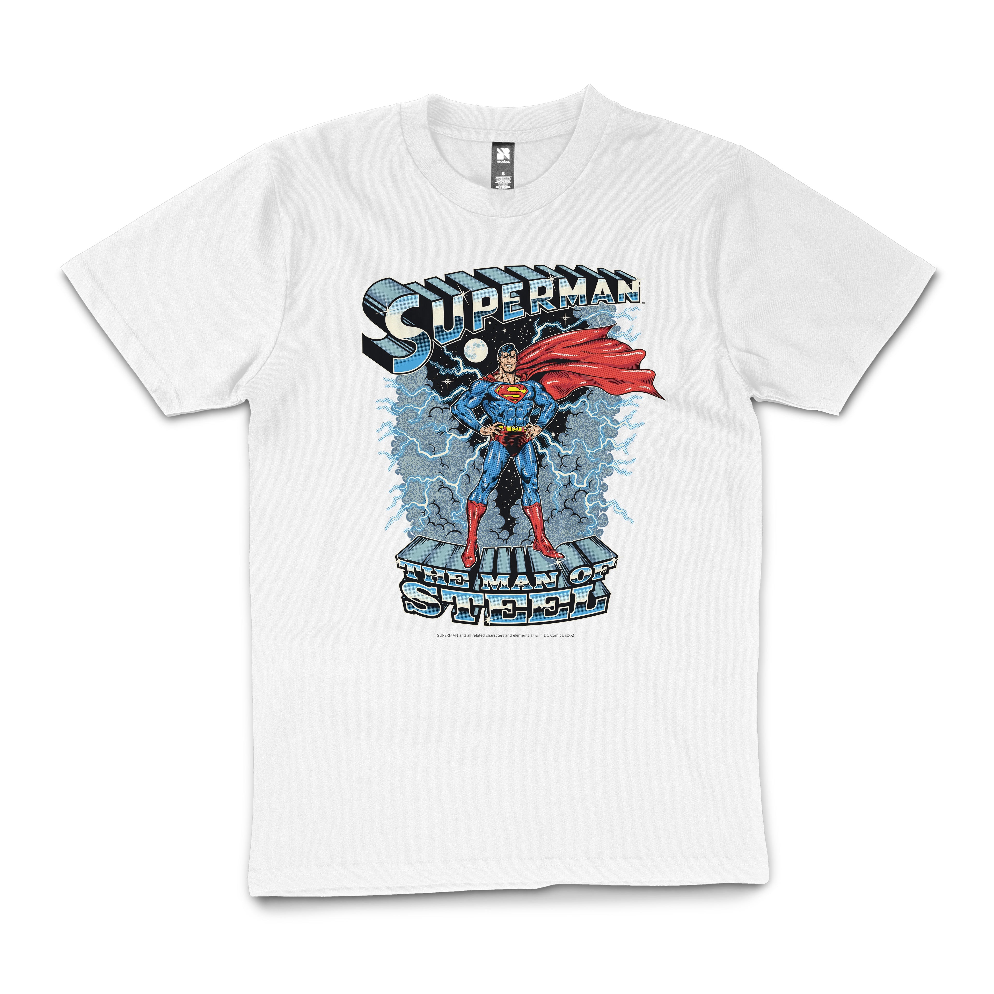 Superman DC Comics Superhero Retro Vintage Comic Cartoon Movie 80s 70s Officially Licensed Man Of Steel T-Shirt