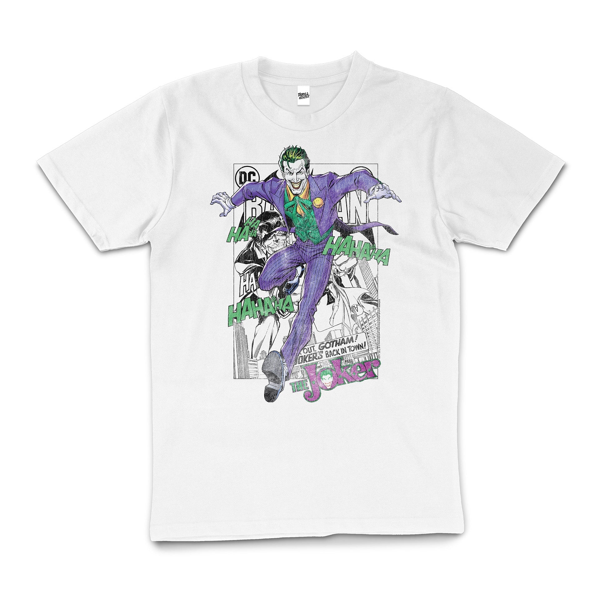 DC Comics The Joker Haha Batman Comic Book Superhero Vintage Geek Nerd Cotton Officially Licensed T-Shirt