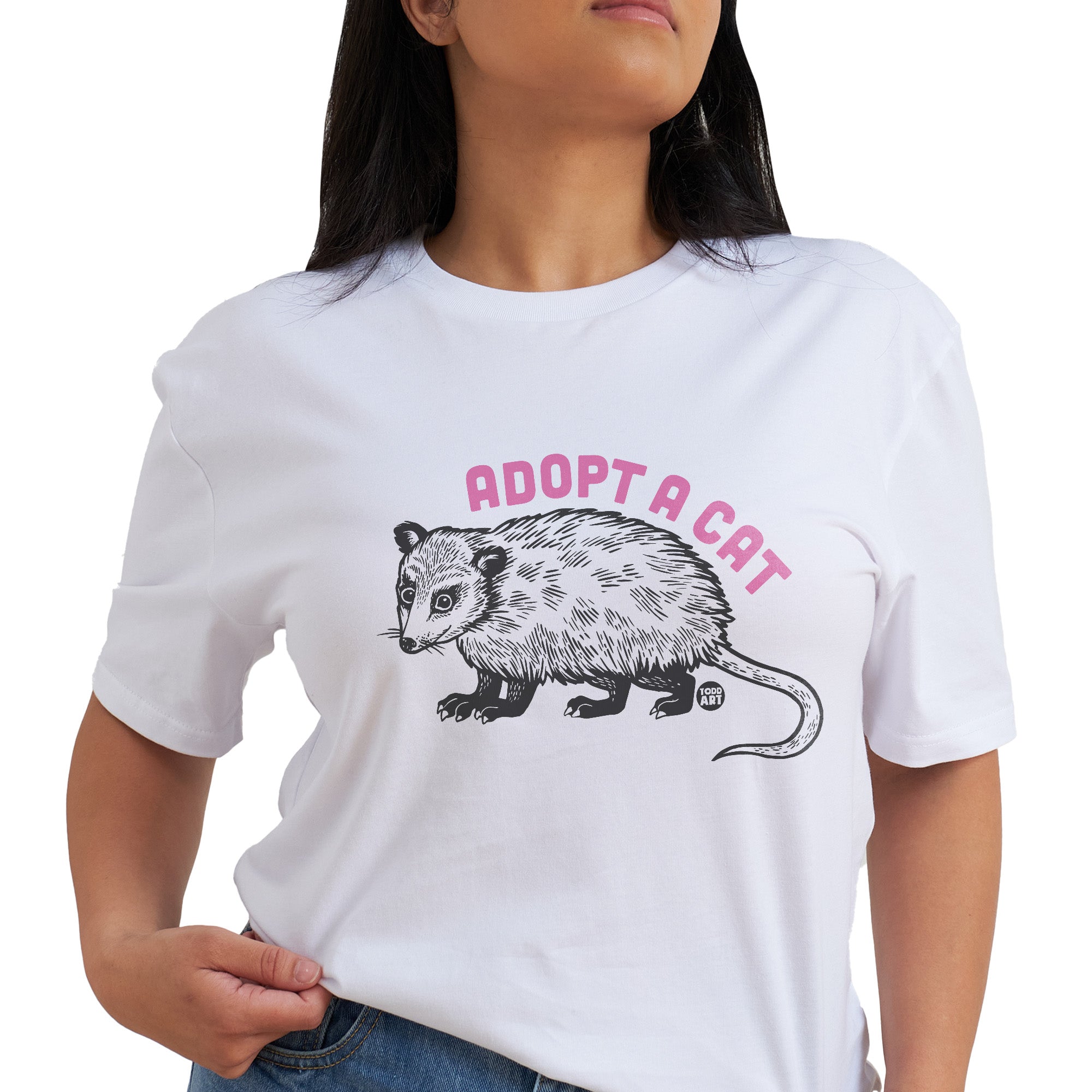 Adopt A Cat Possum T-Shirt