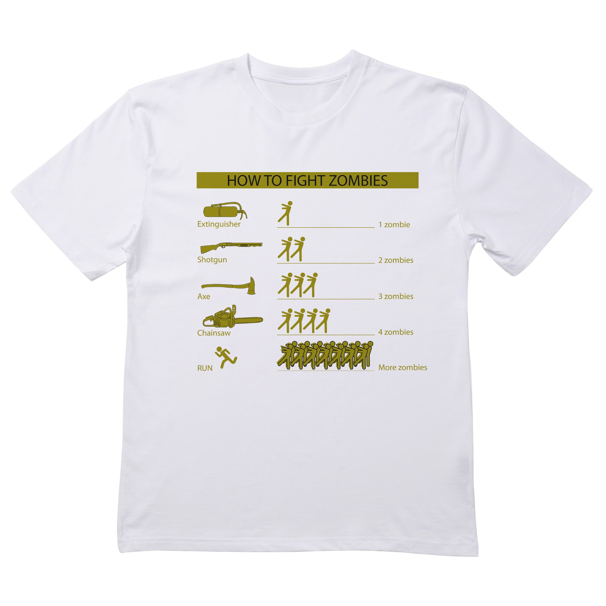 How To Fight Zombie T-Shirt