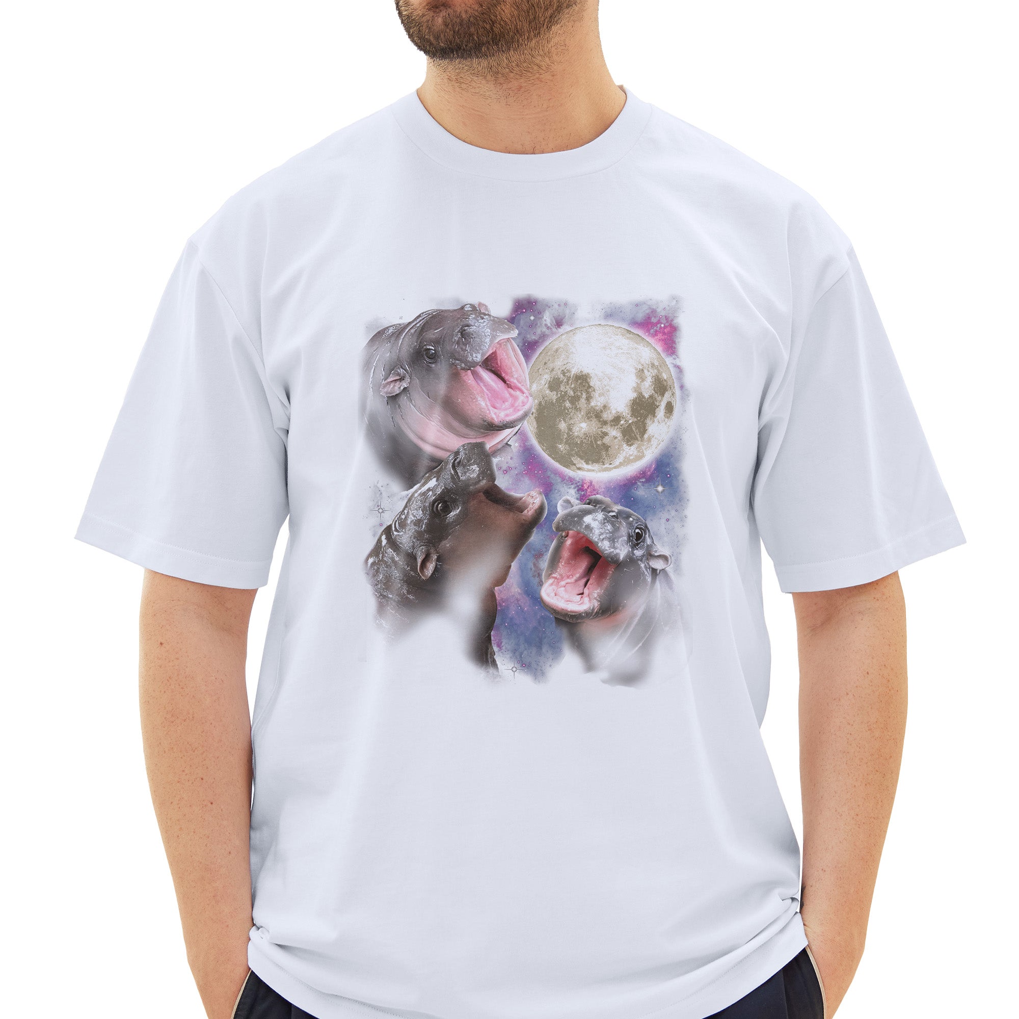 Moo Deng Rosa Invertido T-Shirt