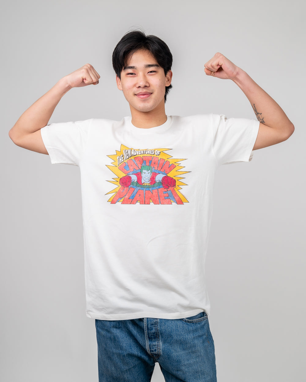 Captain Planet Logo T-Shirt Australia Online #colour_white
