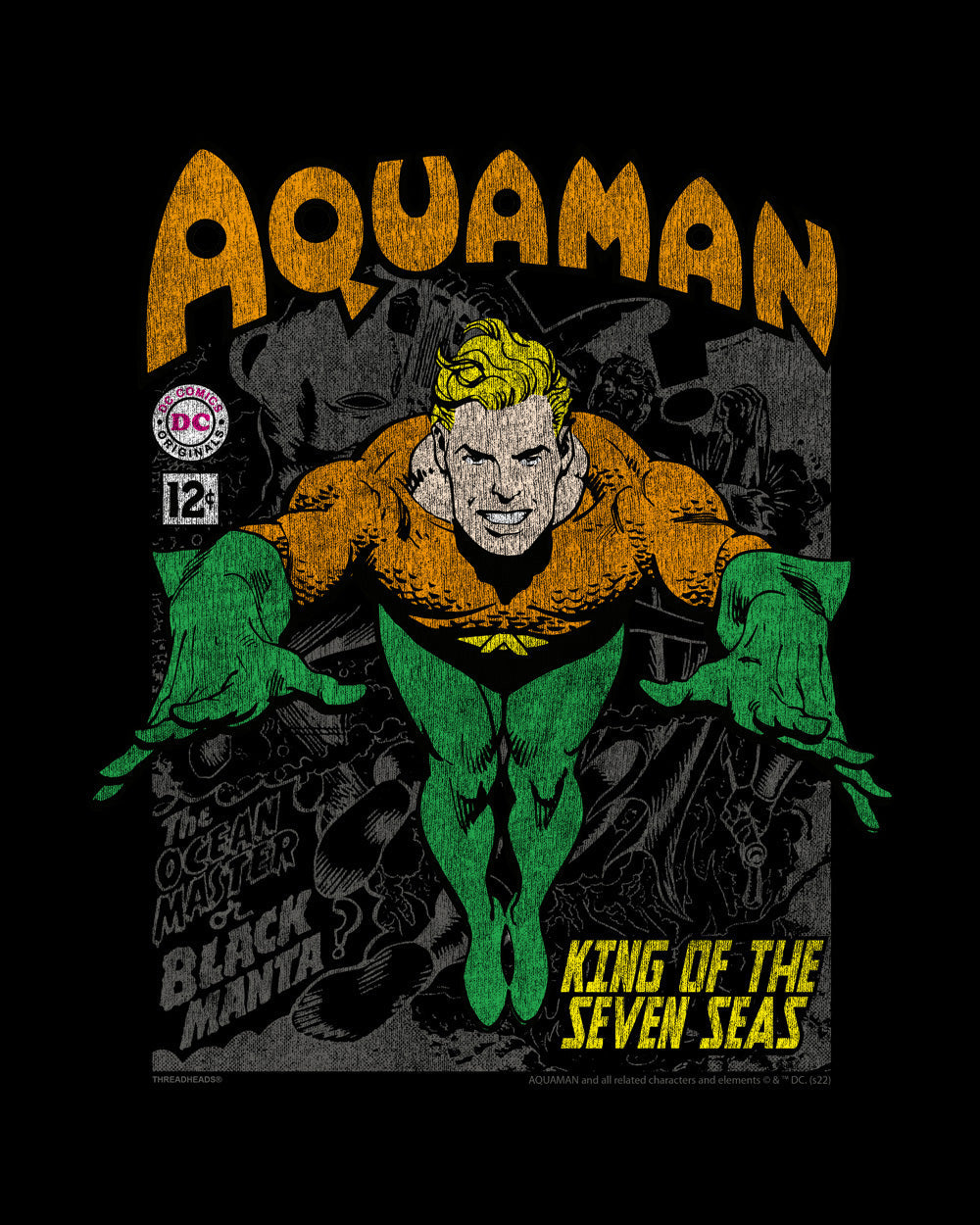 Aquaman King Of The Seven Seas Comic Book Superhero Cartoon Costume Cotton T-Shirt