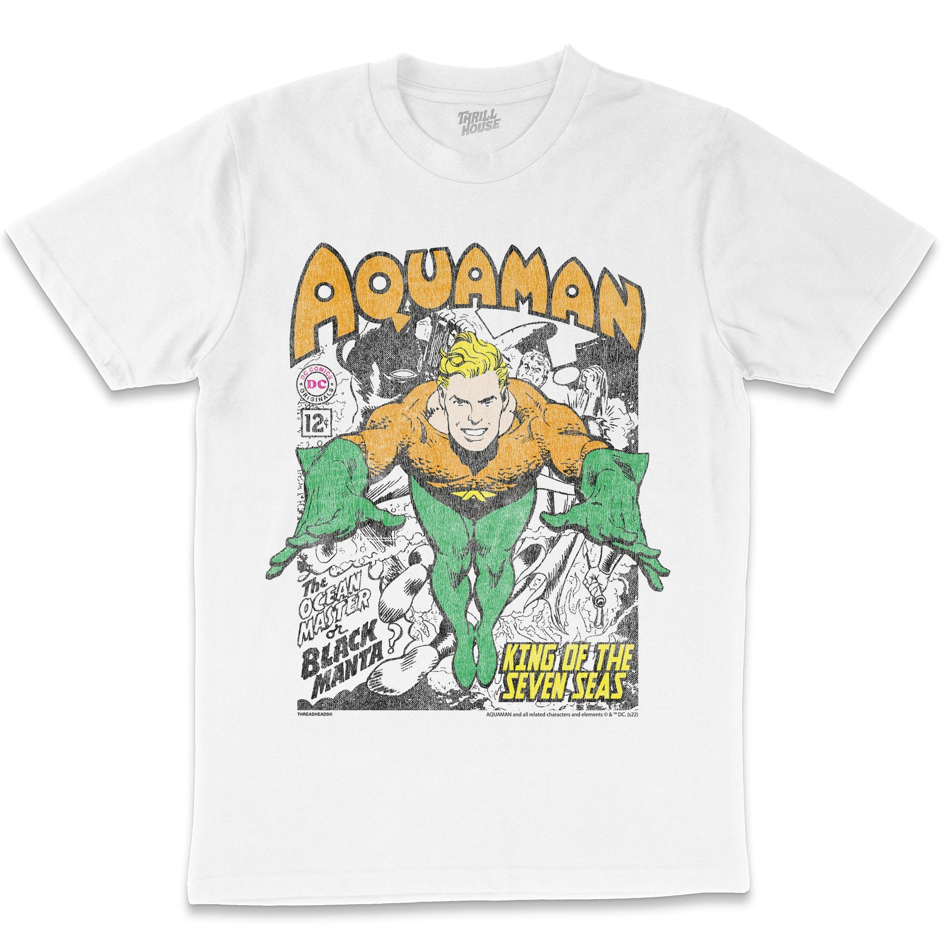 Aquaman King Of The Seven Seas Comic Book Superhero Cartoon Costume Cotton T-Shirt