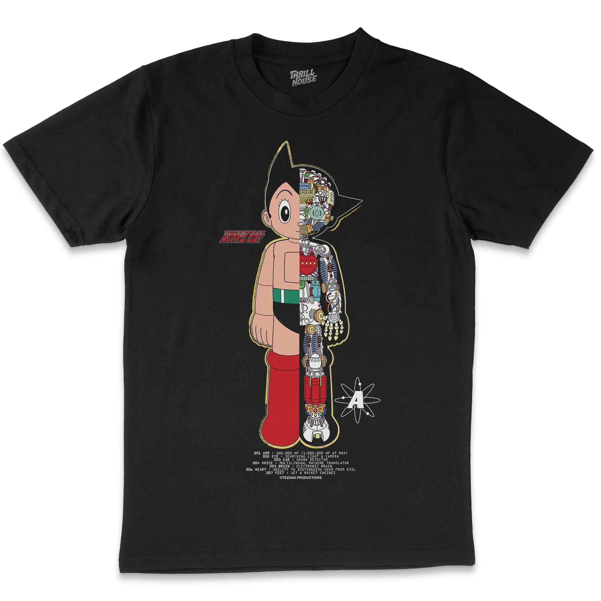 Hidden BRAIN/child Astro Boy Half Robot top Manga Men’s Medium T-shirt