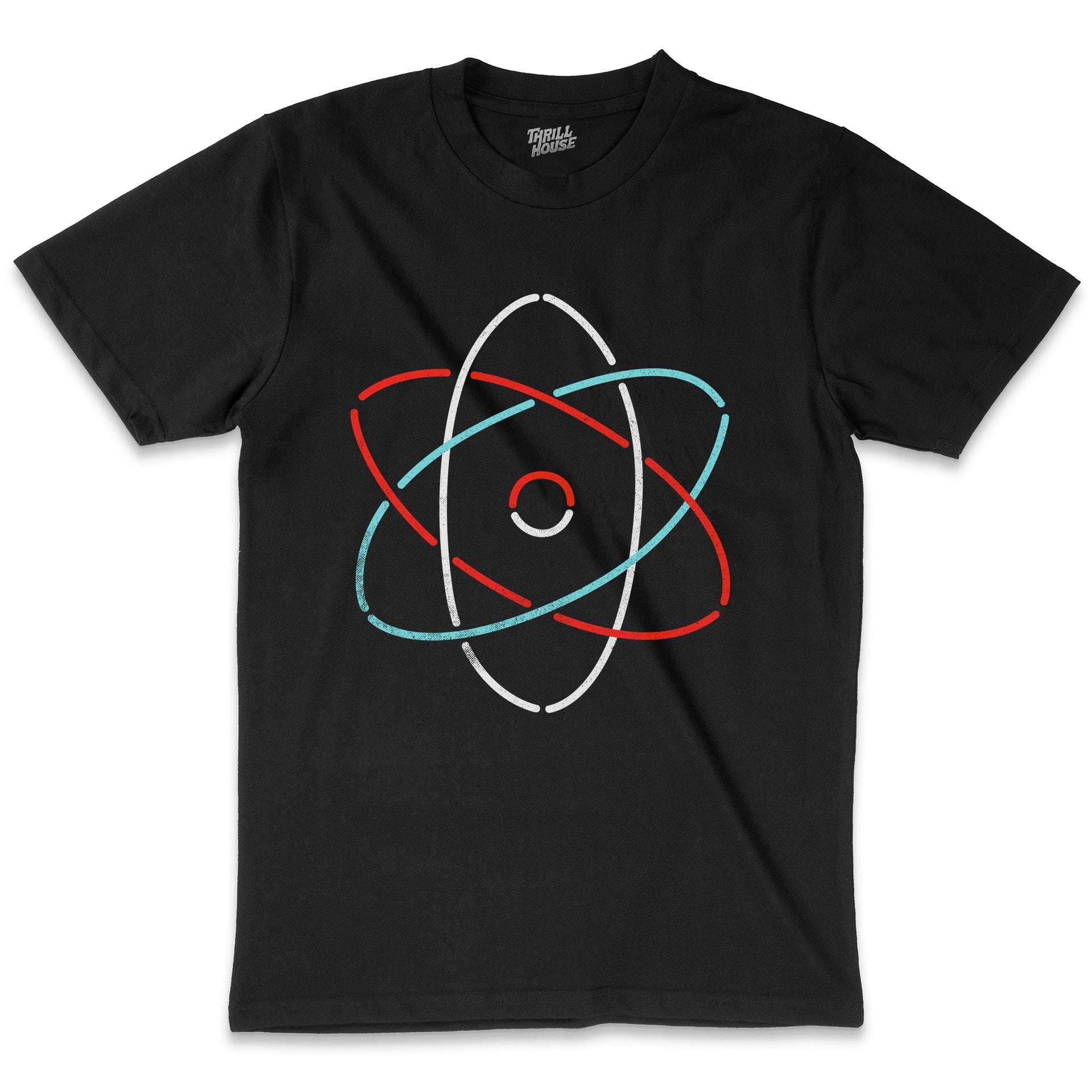 Atomic Space Proton Neutron Science Physics Geek Nerd Cotton Cool Design T-Shirt