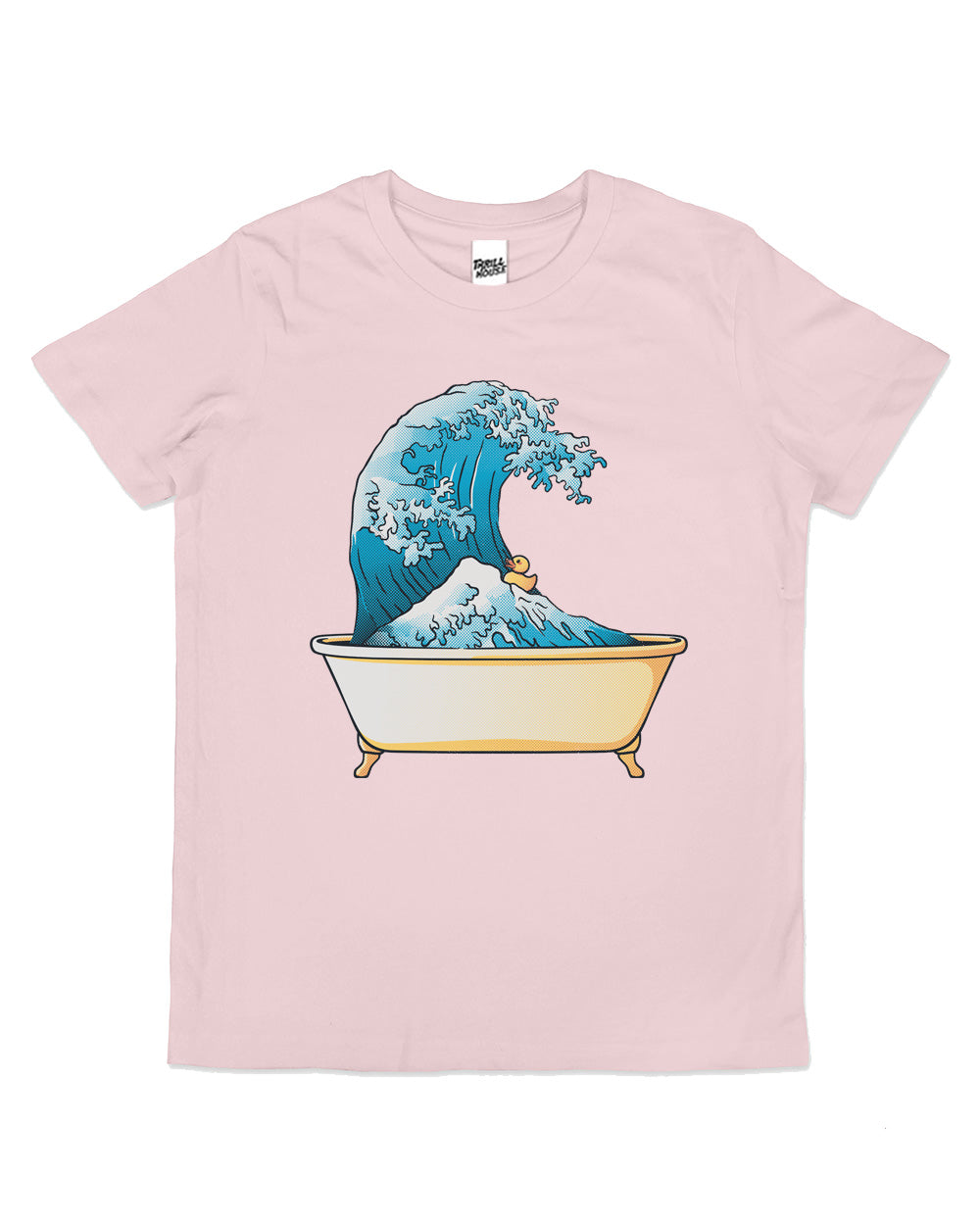Bathtub Kanagawa Wave Kids Japanese Bath Funny Cute Cool Cotton Novelty T-Shirt