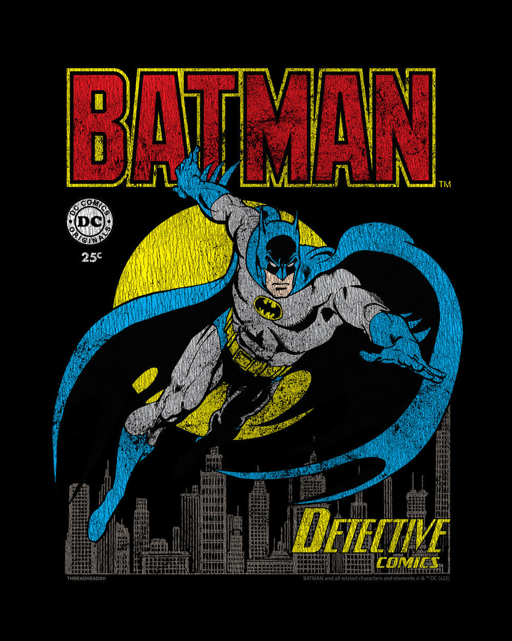 Batman Dark Knight DC Comics Comic Book Superhero Villain Retro Vintage Officially Licensed Cotton T-Shirt