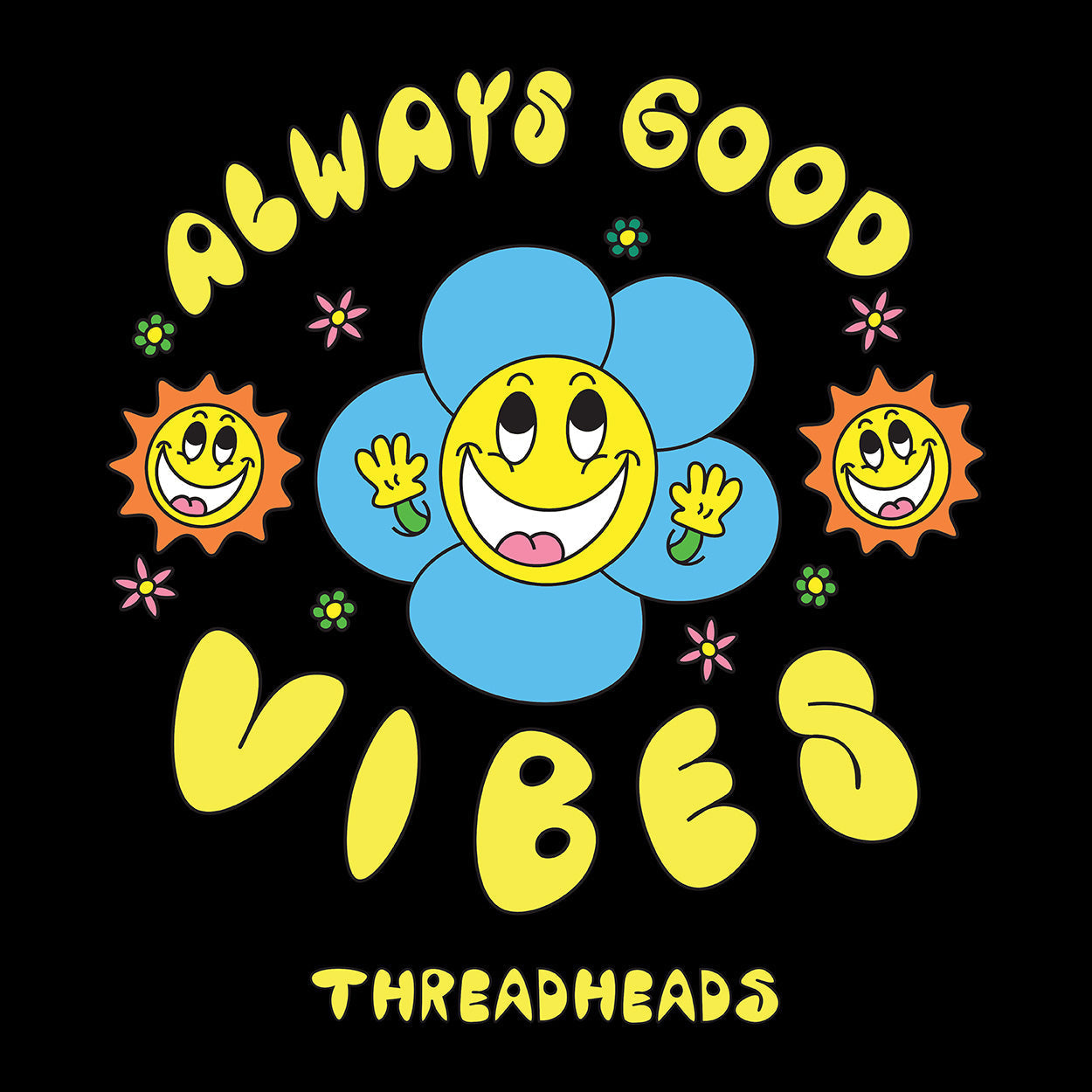 Always Good Vibes T-Shirt Australia Online #colour_black