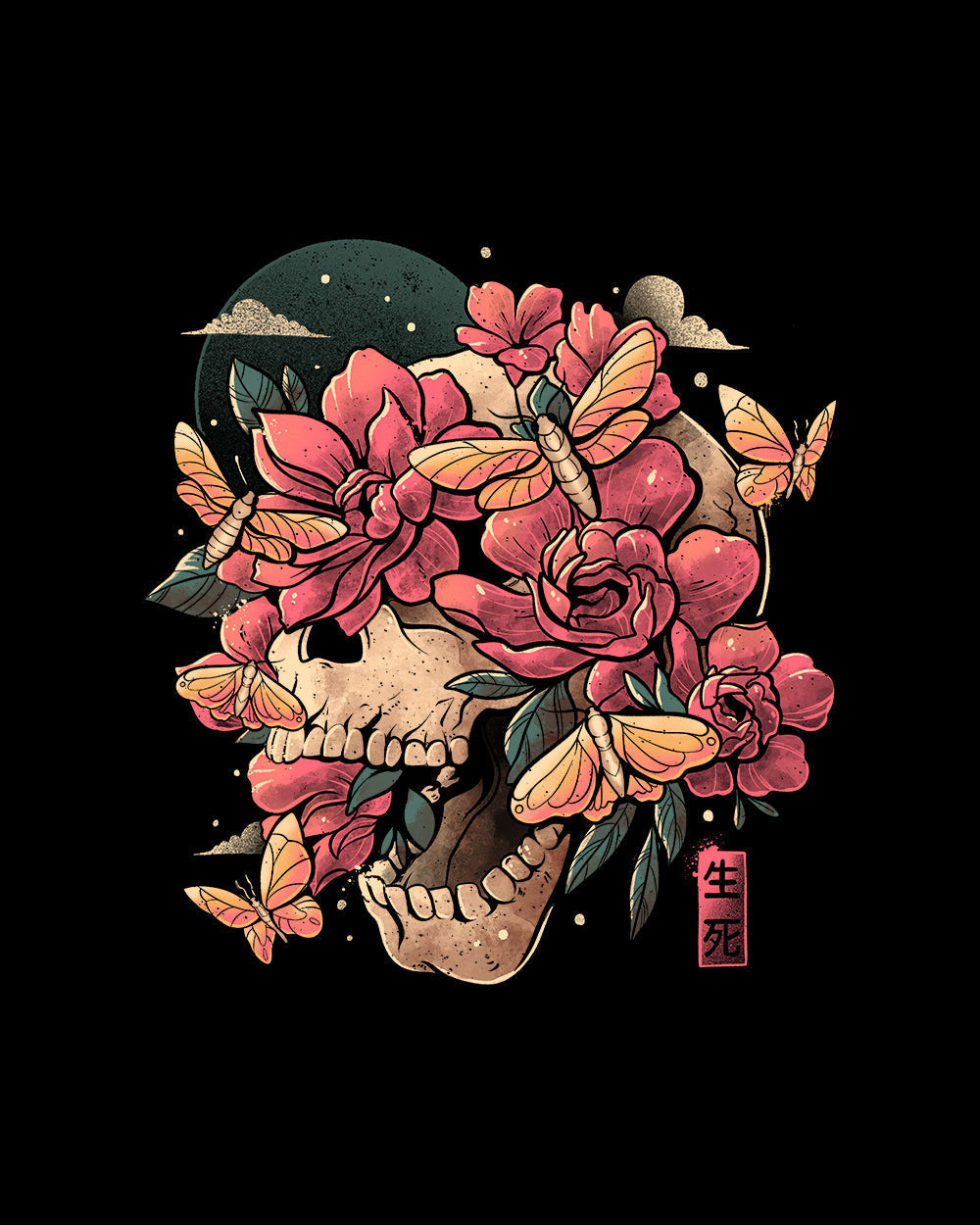 Blossom in Grave T-Shirt Australia Online #colour_black