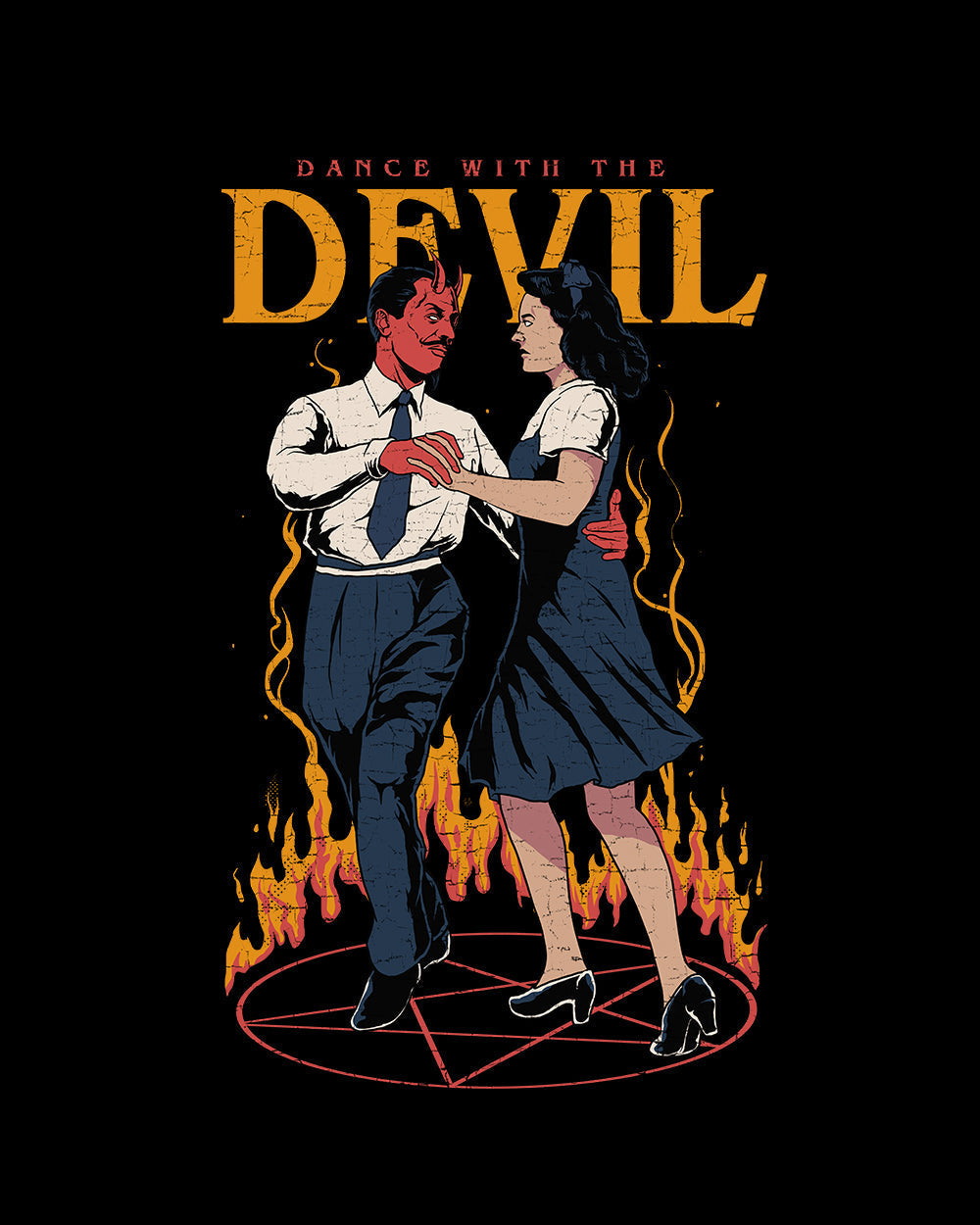 Dance With The Devil T-Shirt Australia Online #colour_black