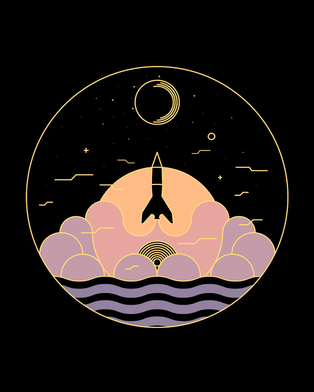 Discover the Stars T-Shirt Australia Online #colour_black