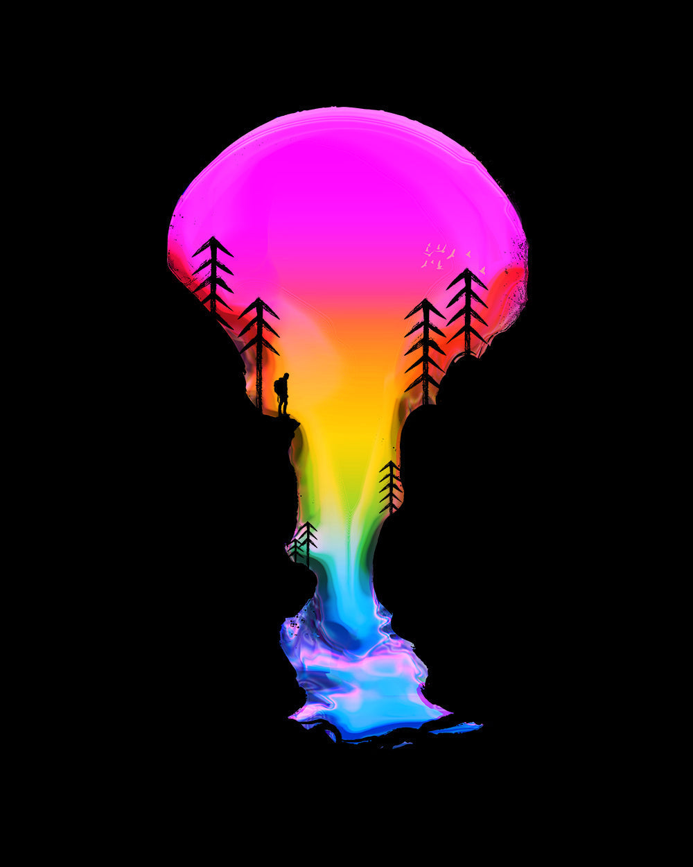 Exploring Worlds T-Shirt Australia Online #colour_black