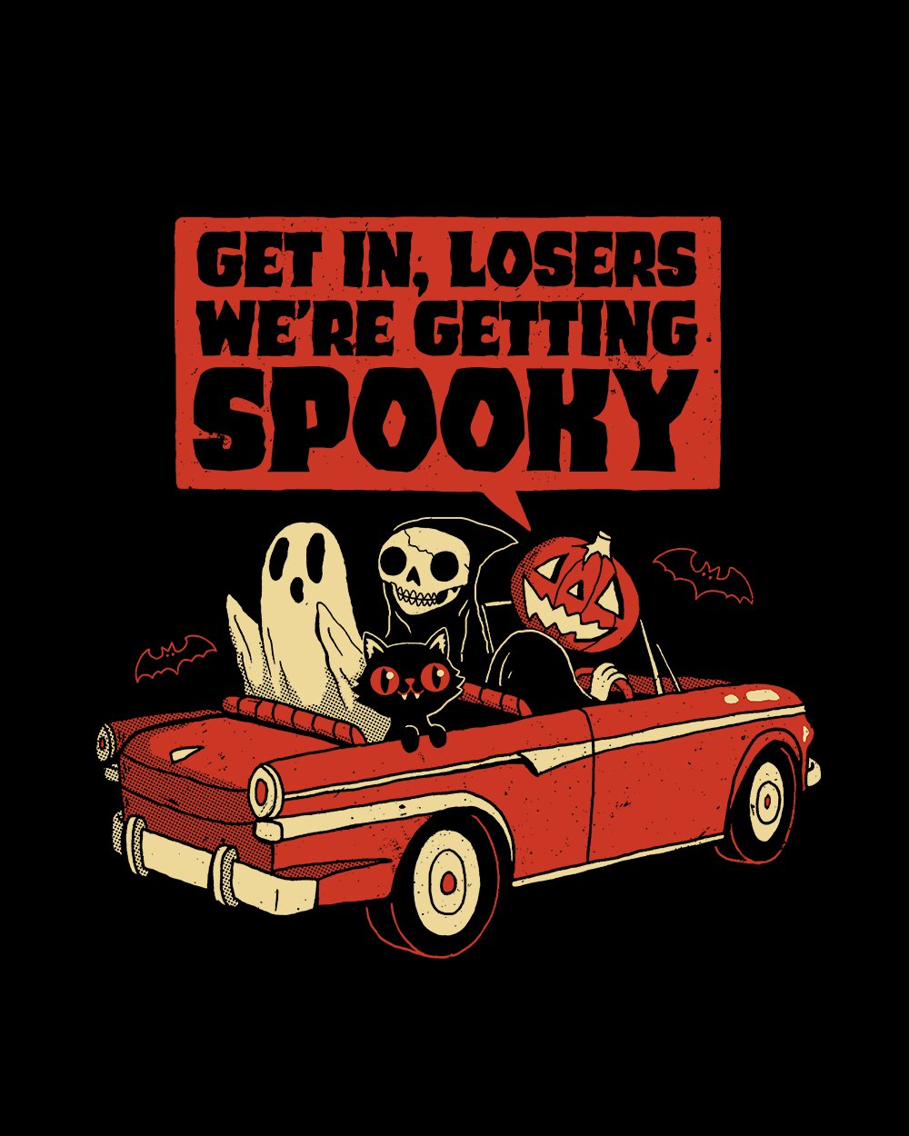 Getting Spooky T-Shirt Australia Online #colour_black
