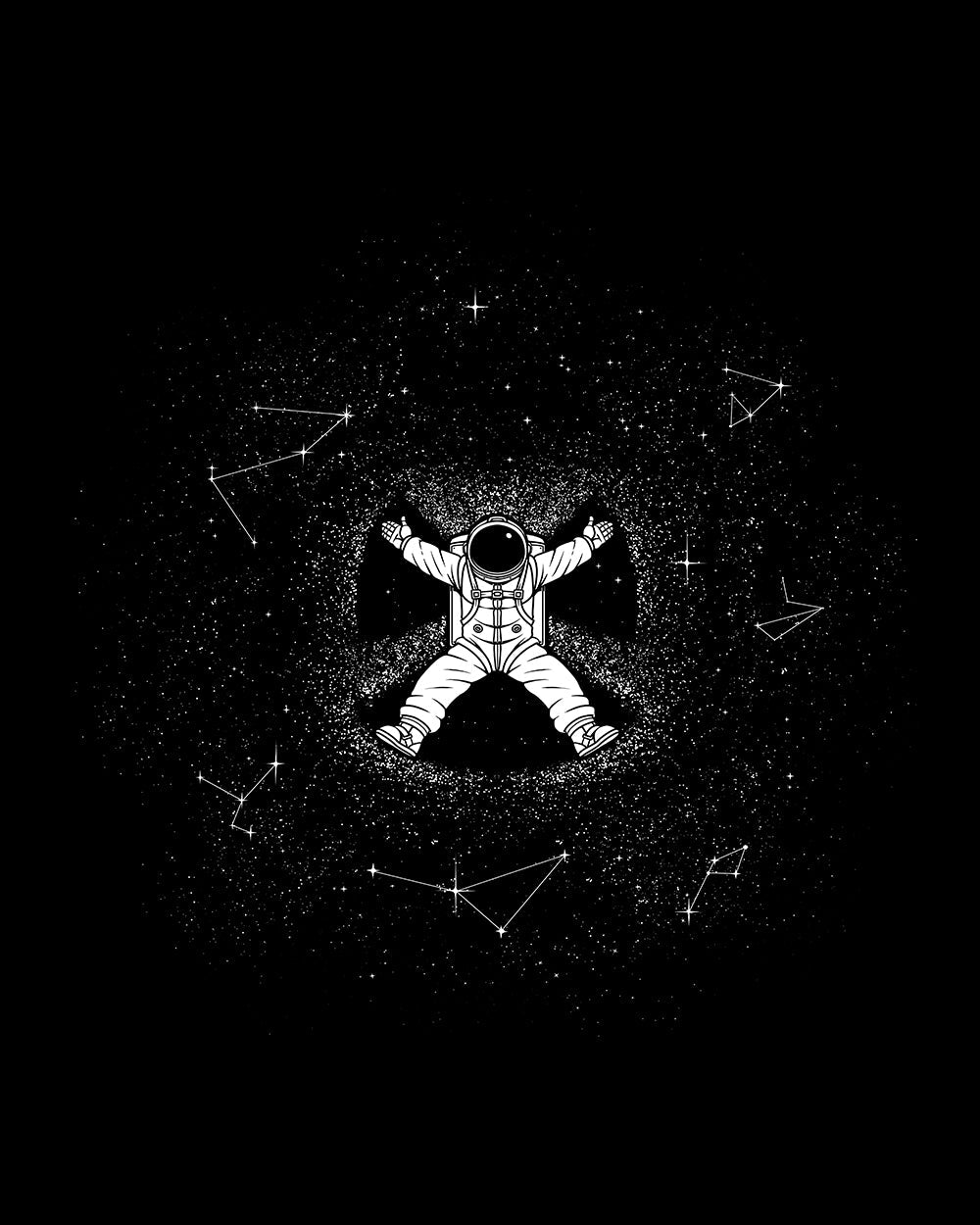 Gravity Snow Angel T-Shirt Australia Online #colour_black