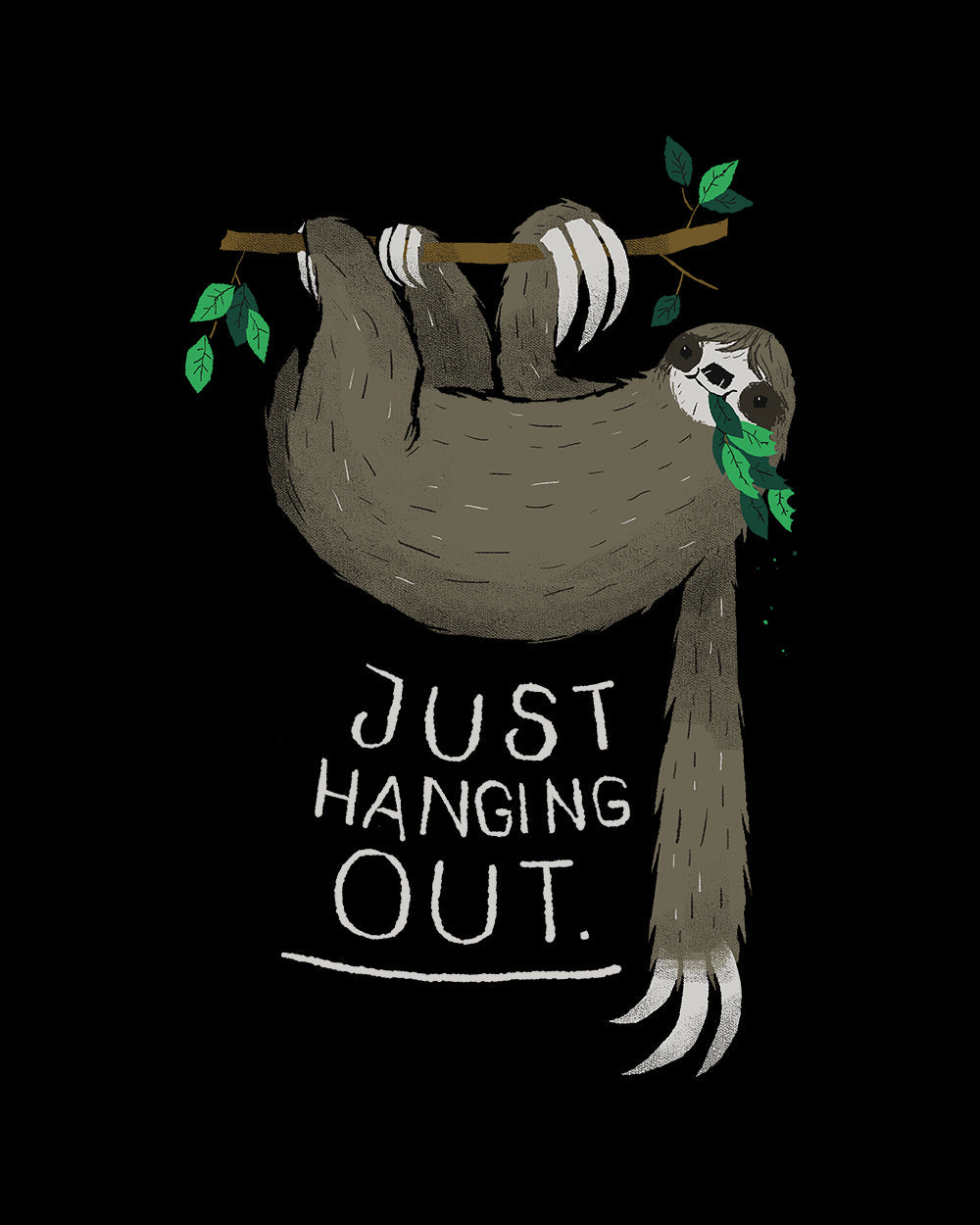 Just Hanging Out T-Shirt Australia Online #colour_black