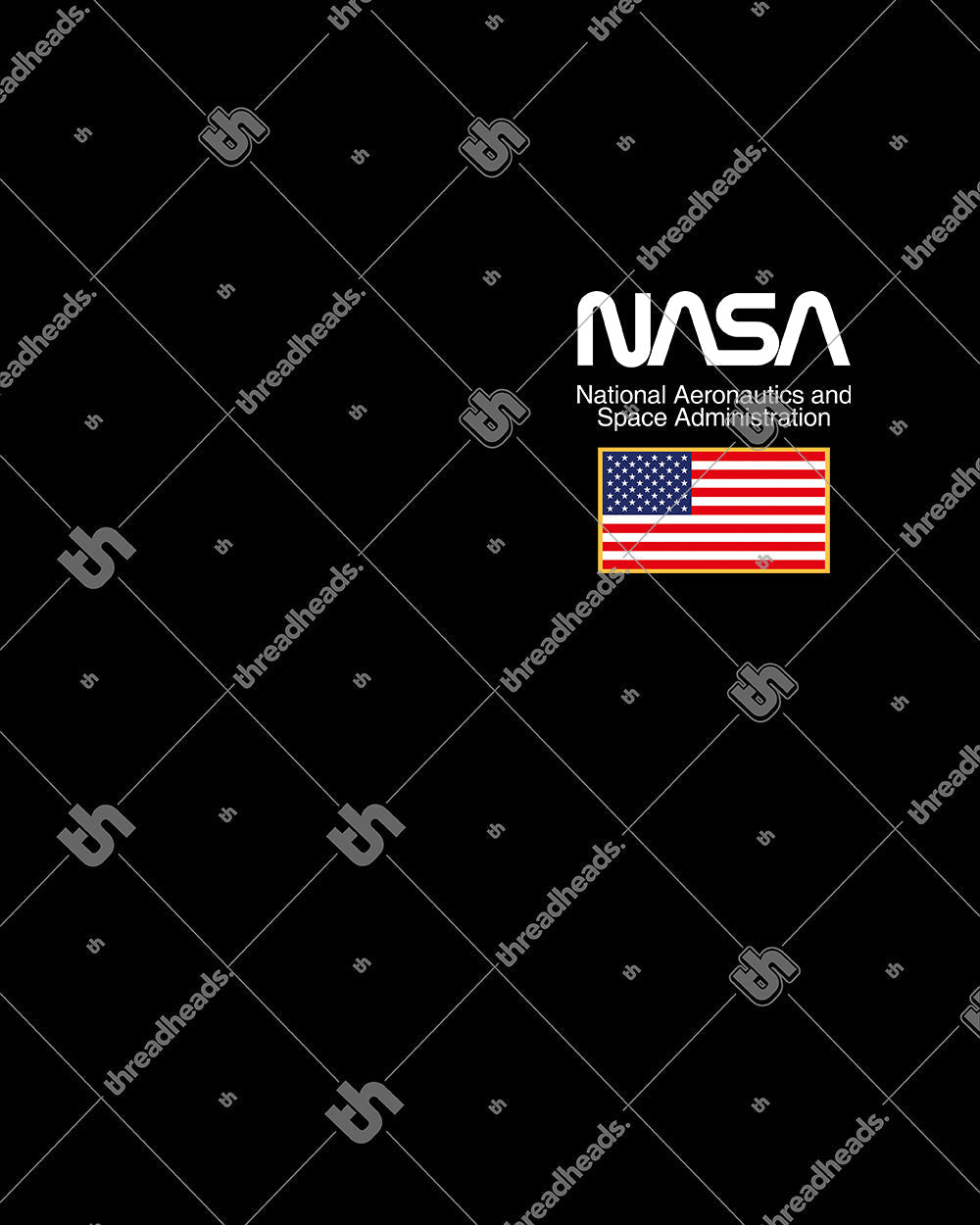 NASA Flag Pocket T-Shirt Australia Online #colour_black