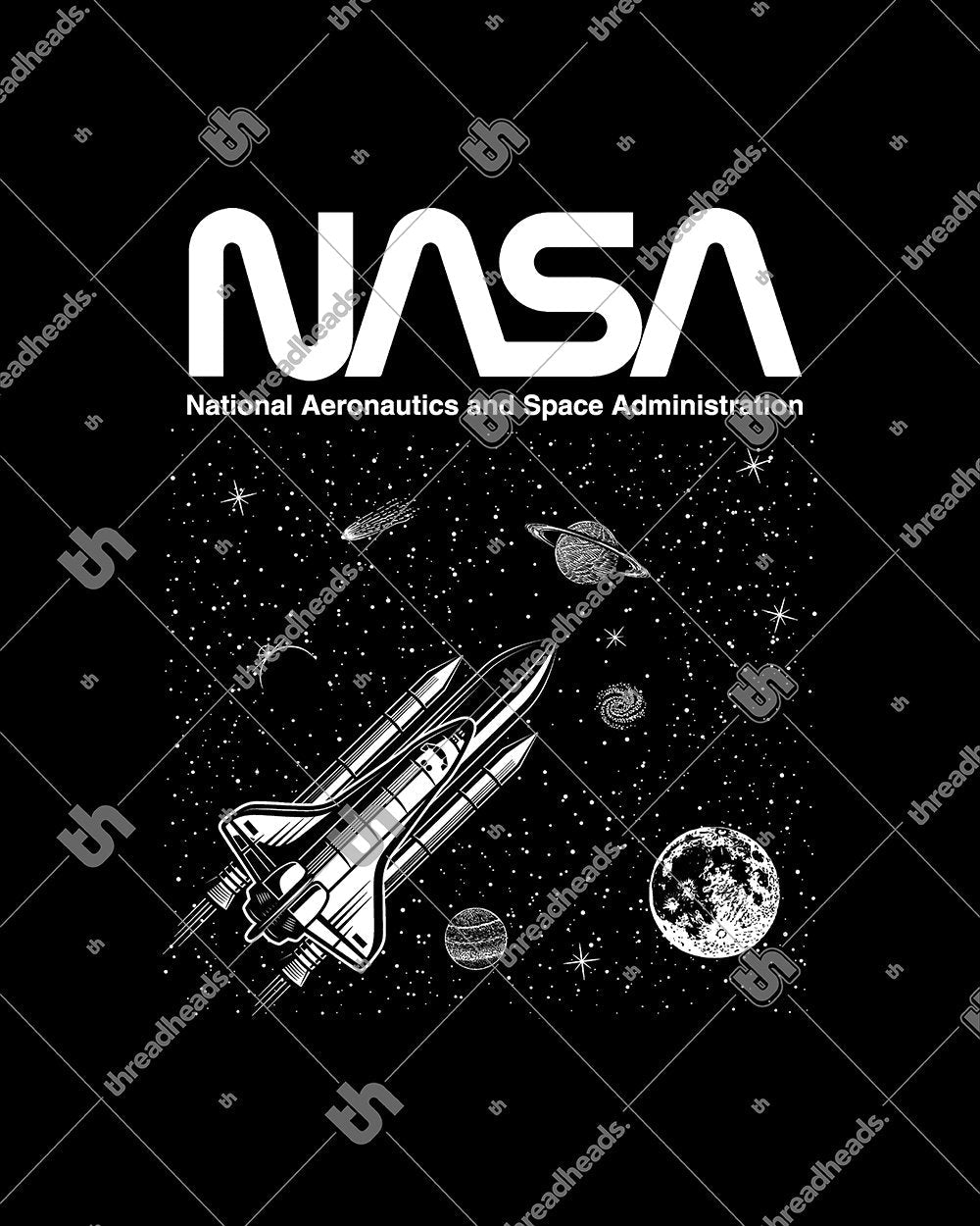 NASA Galaxy T-Shirt Australia Online #colour_black