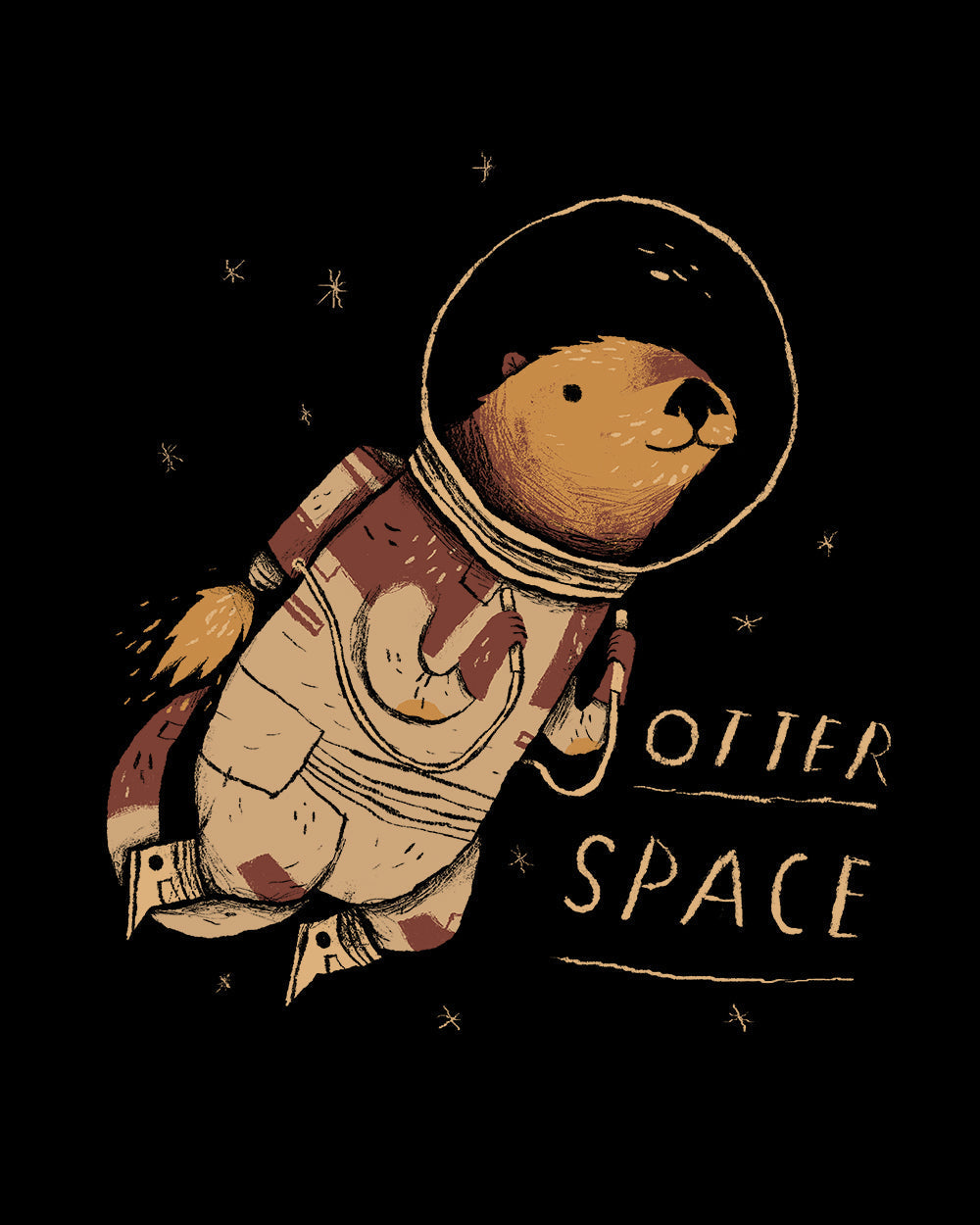 Otter Space T-Shirt Australia Online #colour_black