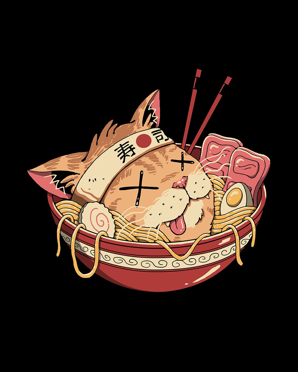 Ramen Catabuki T-Shirt Australia Online #colour_black