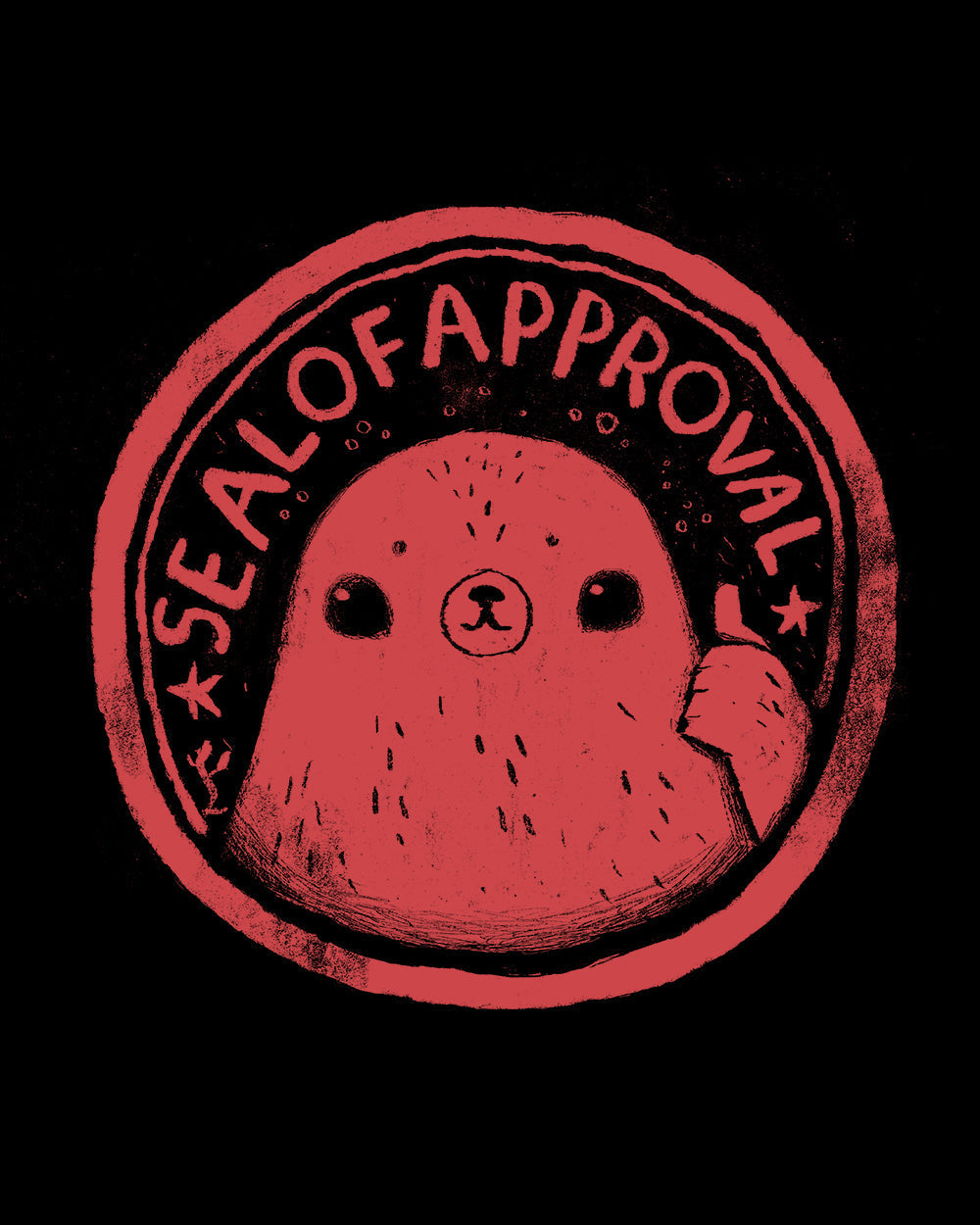 Seal of Approval T-Shirt Australia Online #colour_black