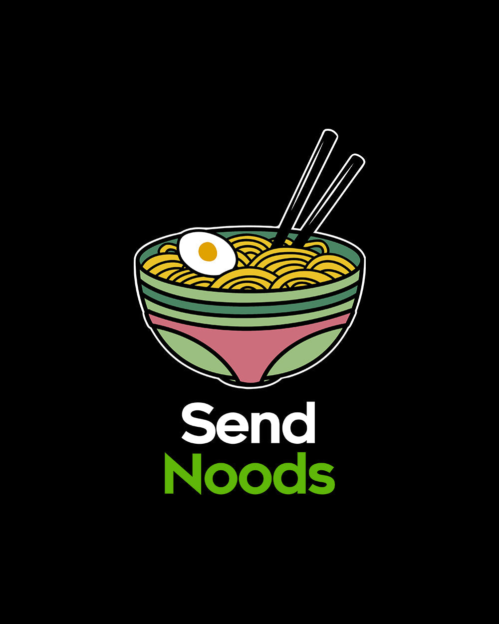 Send Noods T-Shirt Australia Online #colour_black