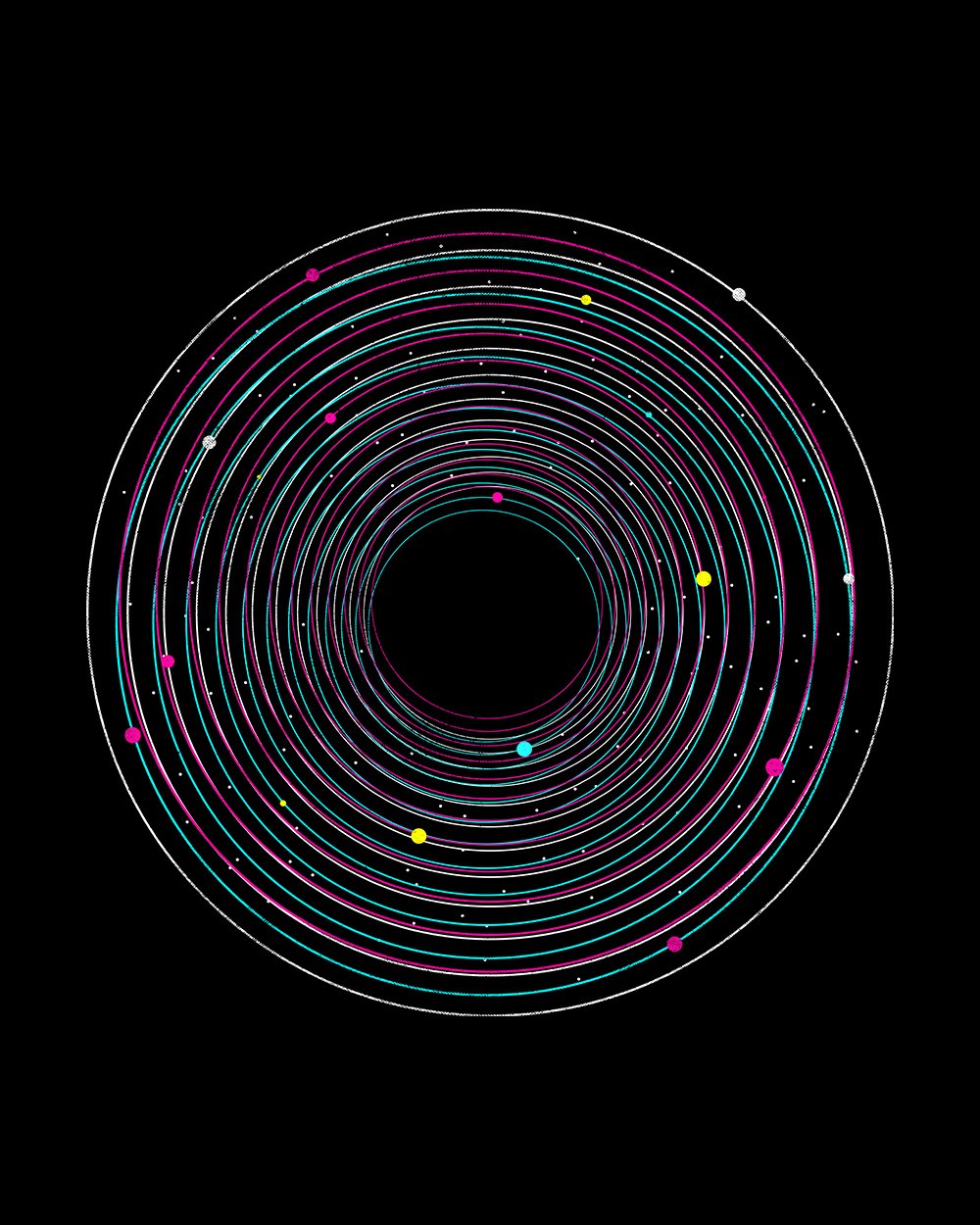 Solar System 80s T-Shirt Australia Online #colour_black
