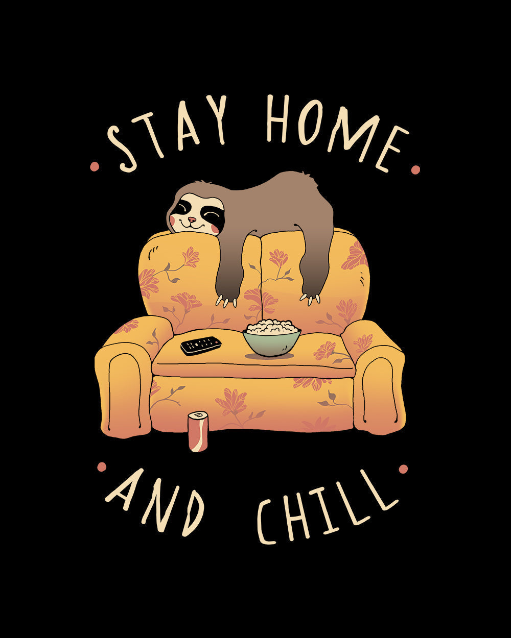 Stay at Home and Chill T-Shirt Australia Online #colour_black