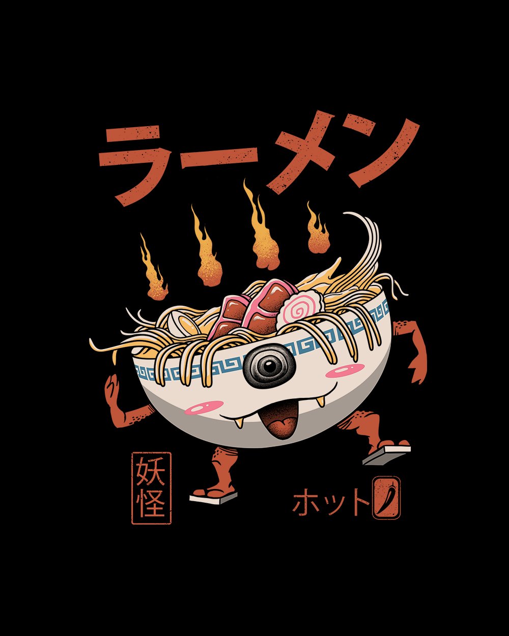 Yokai Ramen T-Shirt Australia Online #colour_black
