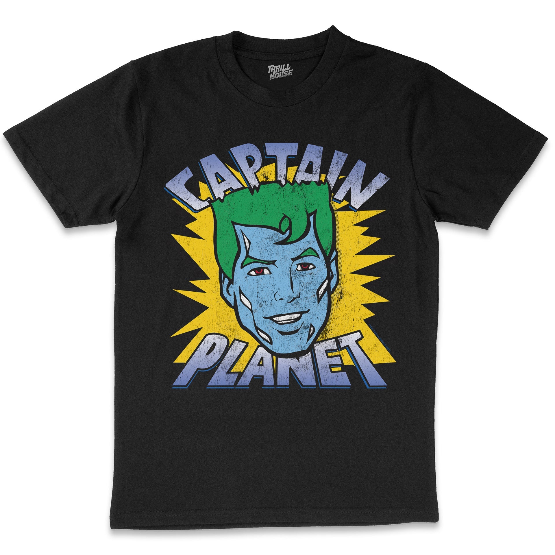 Captain Planet Officially Licensed Retro Vintage 90s Superhero Cartoon Cotton T-Shirt