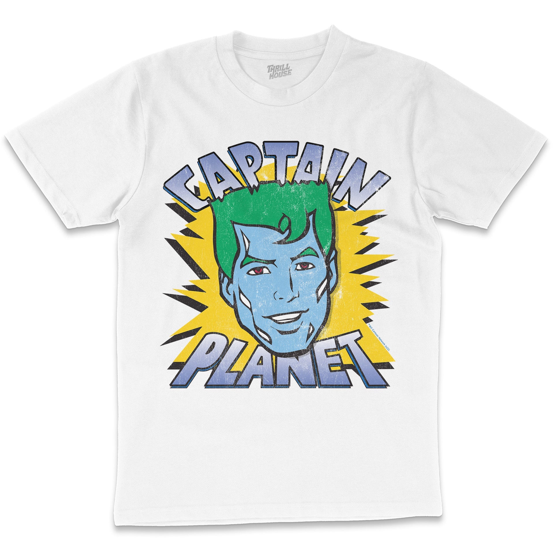 Captain Planet Officially Licensed Retro Vintage 90s Superhero Cartoon Cotton T-Shirt