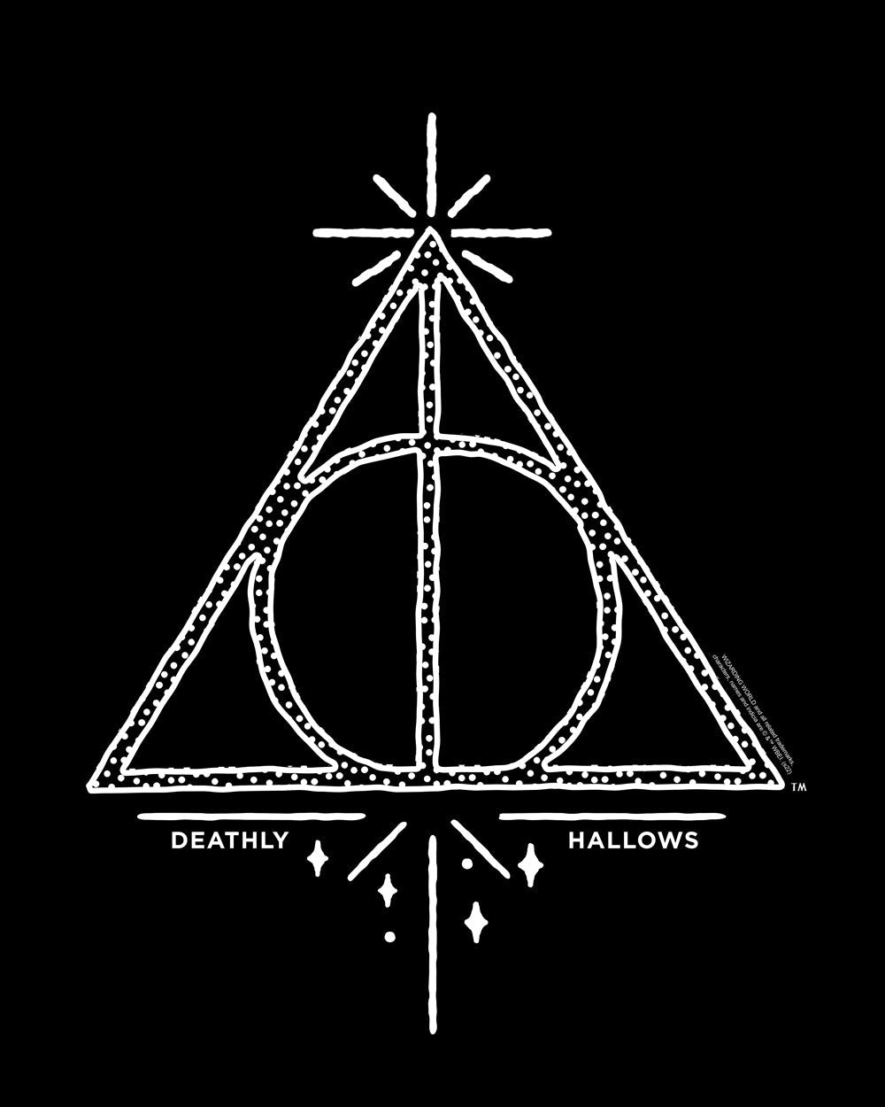Harry Potter Deathly Hallows Logo Symbol Wizard World Slytherin Voldemort Officially Licensed Cotton T-Shirt